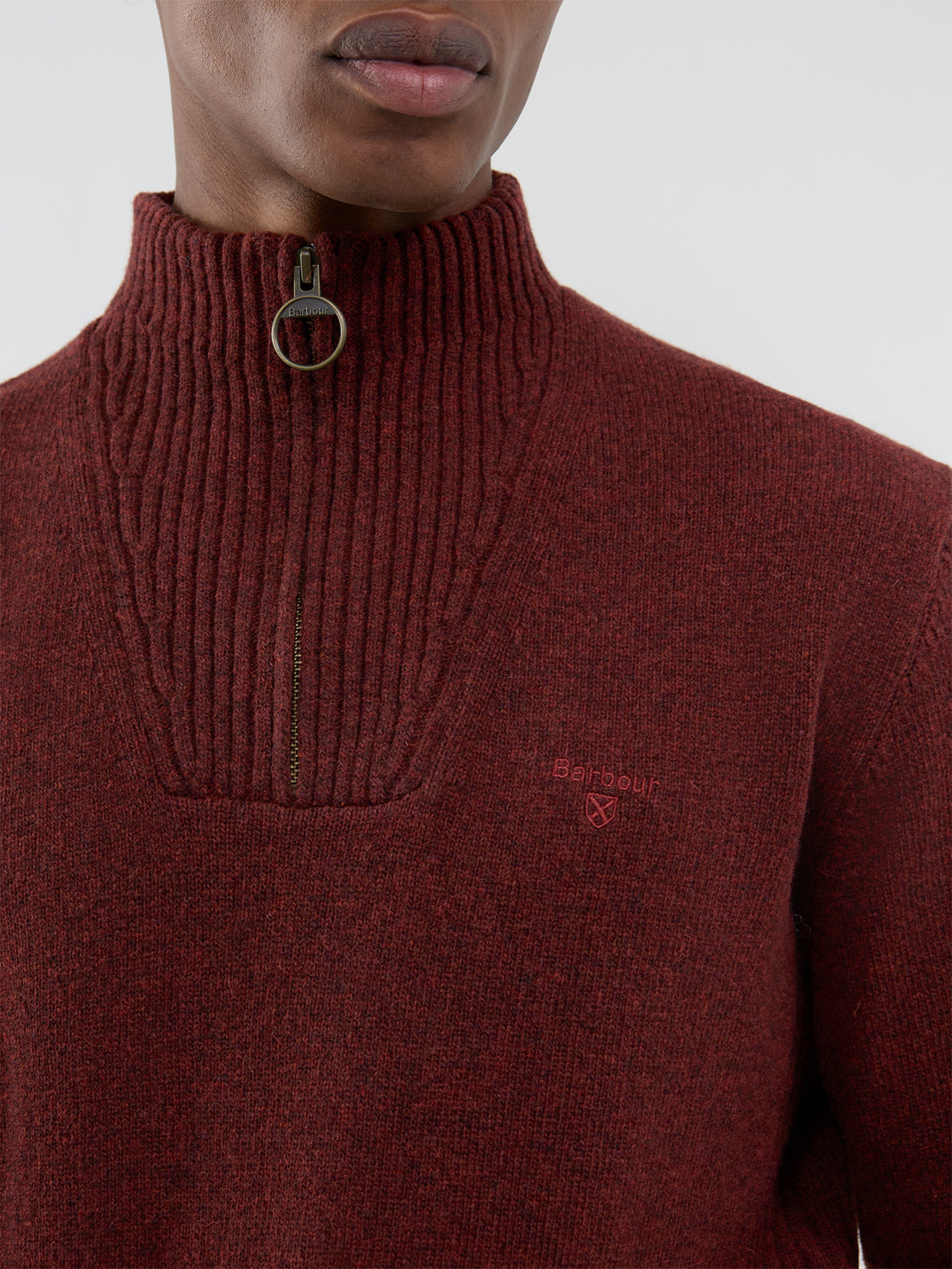 Wool Essential Half-Zip Knitted Jumper