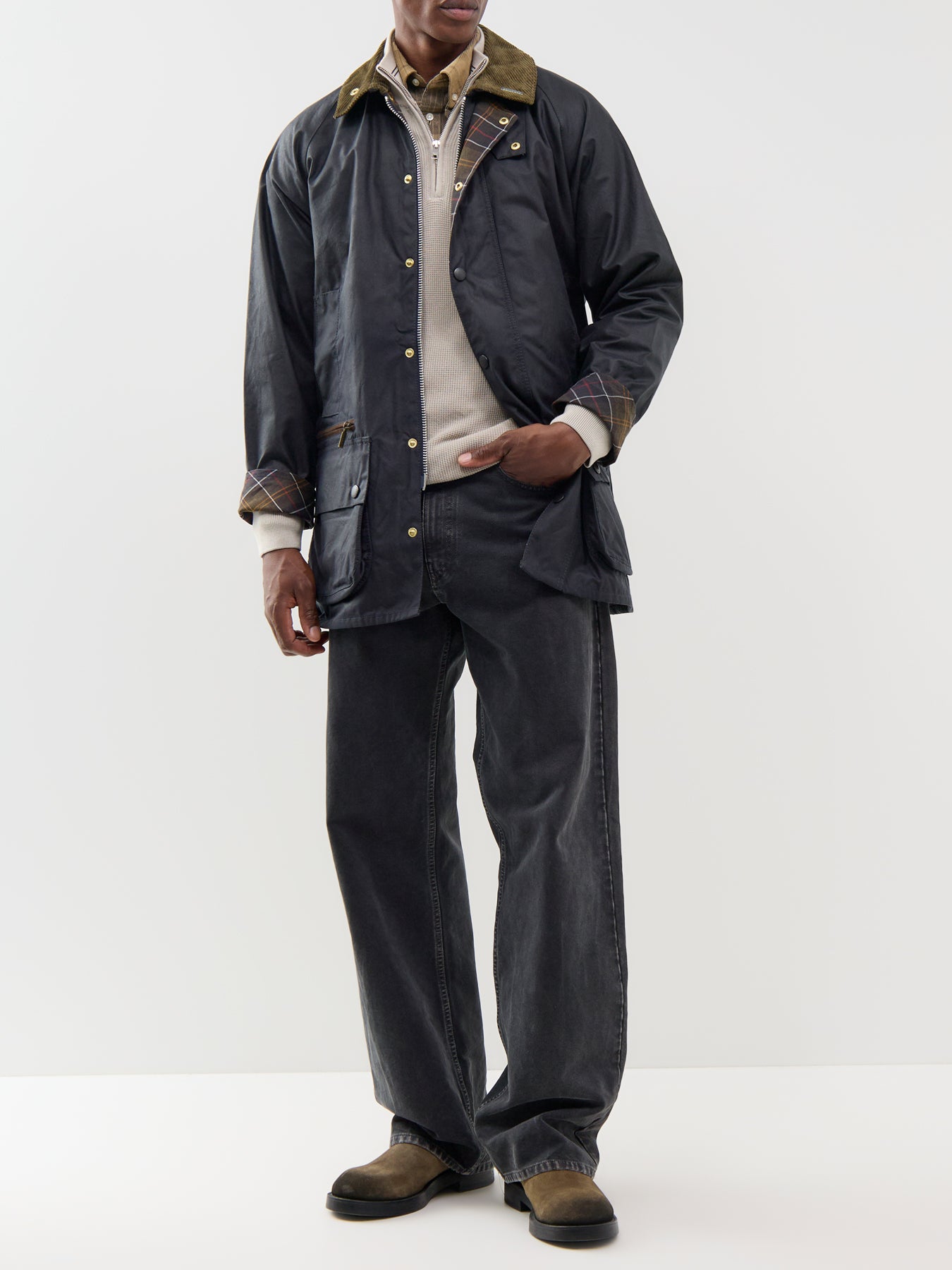 Barbour Icons Beaufort Wax Jacket Navy