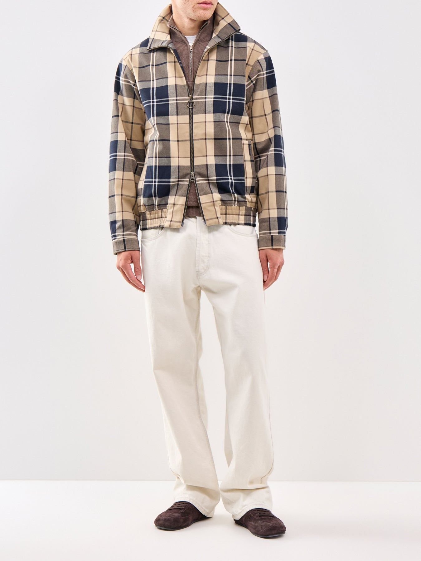 Tartan Showerproof Harrington Jacket