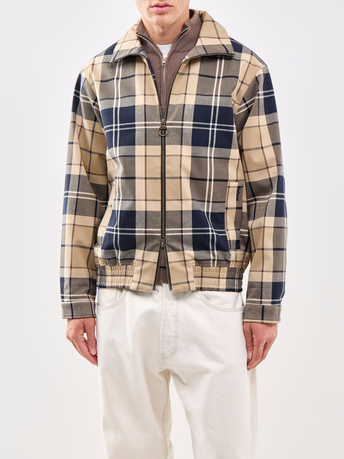 Tartan Showerproof Harrington Jacket