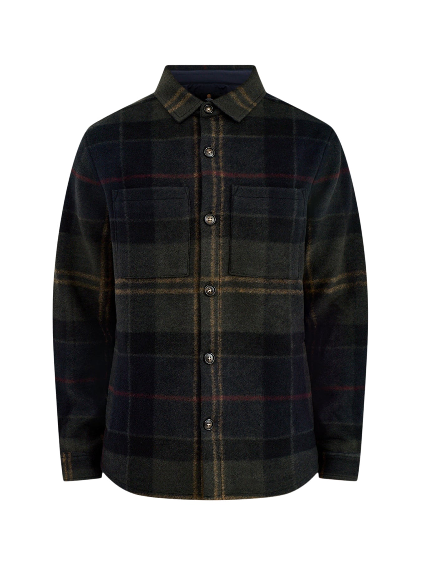 Men's Wool Blend Woodlane Brushed Check Overshirt
