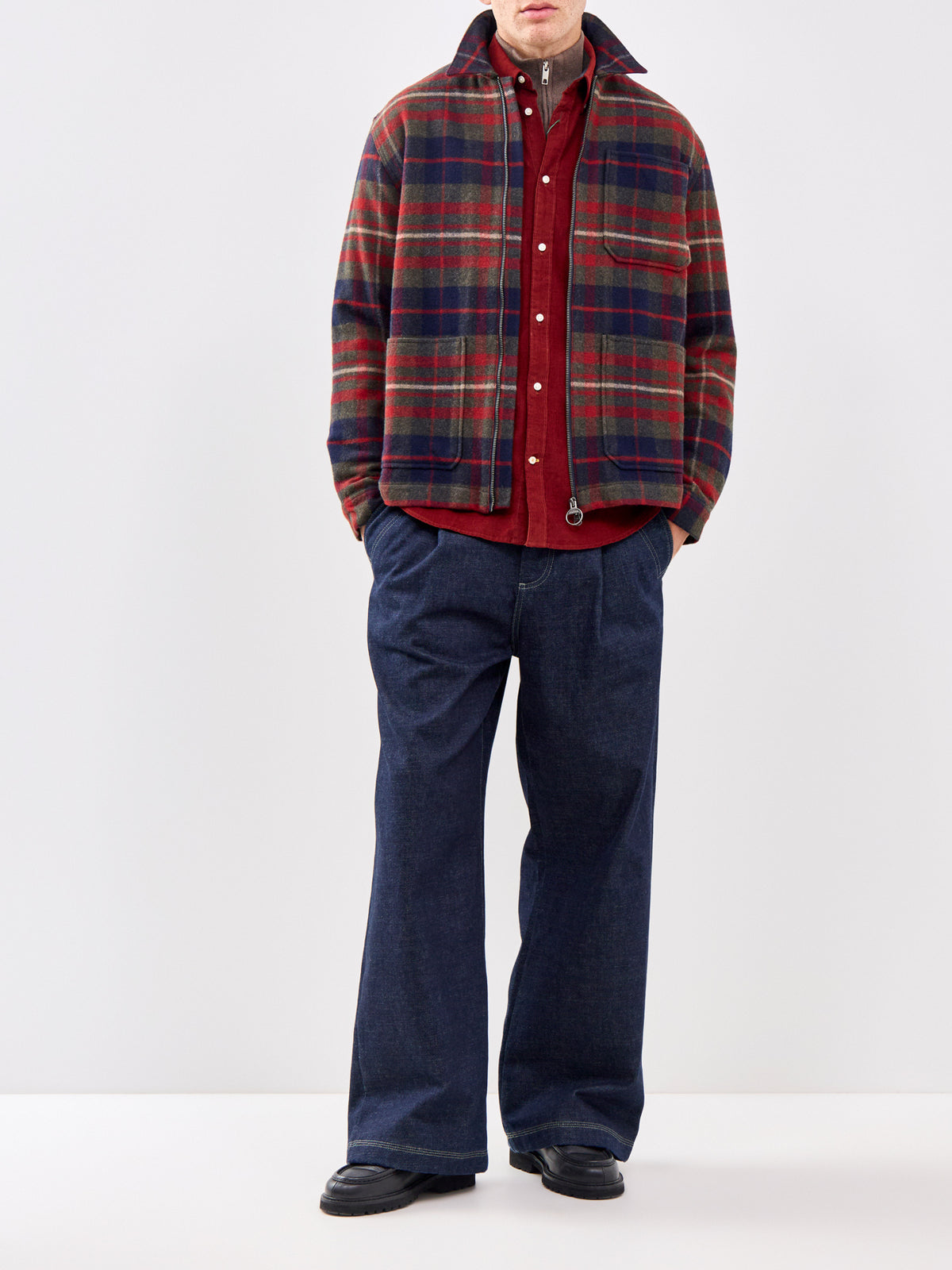 Southview Checked Wool Overshirt Multi