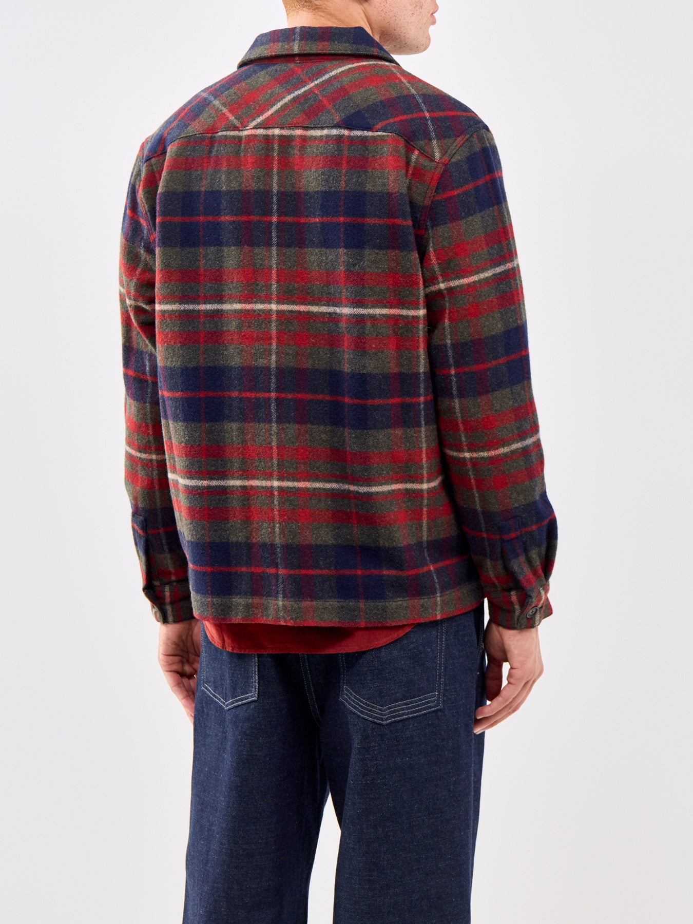Southview Checked Wool Overshirt Multi