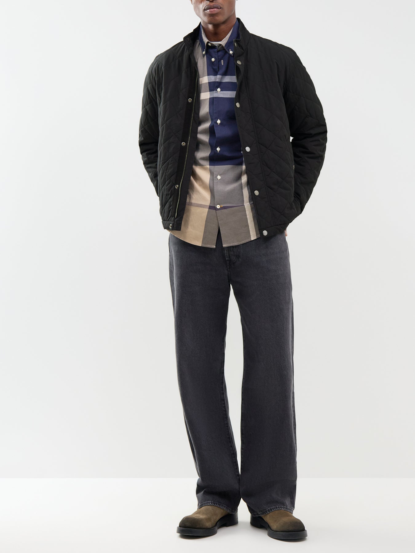 Oversized Tartan Dunoon Tailored Shirt In Birchwood Dress Tartan