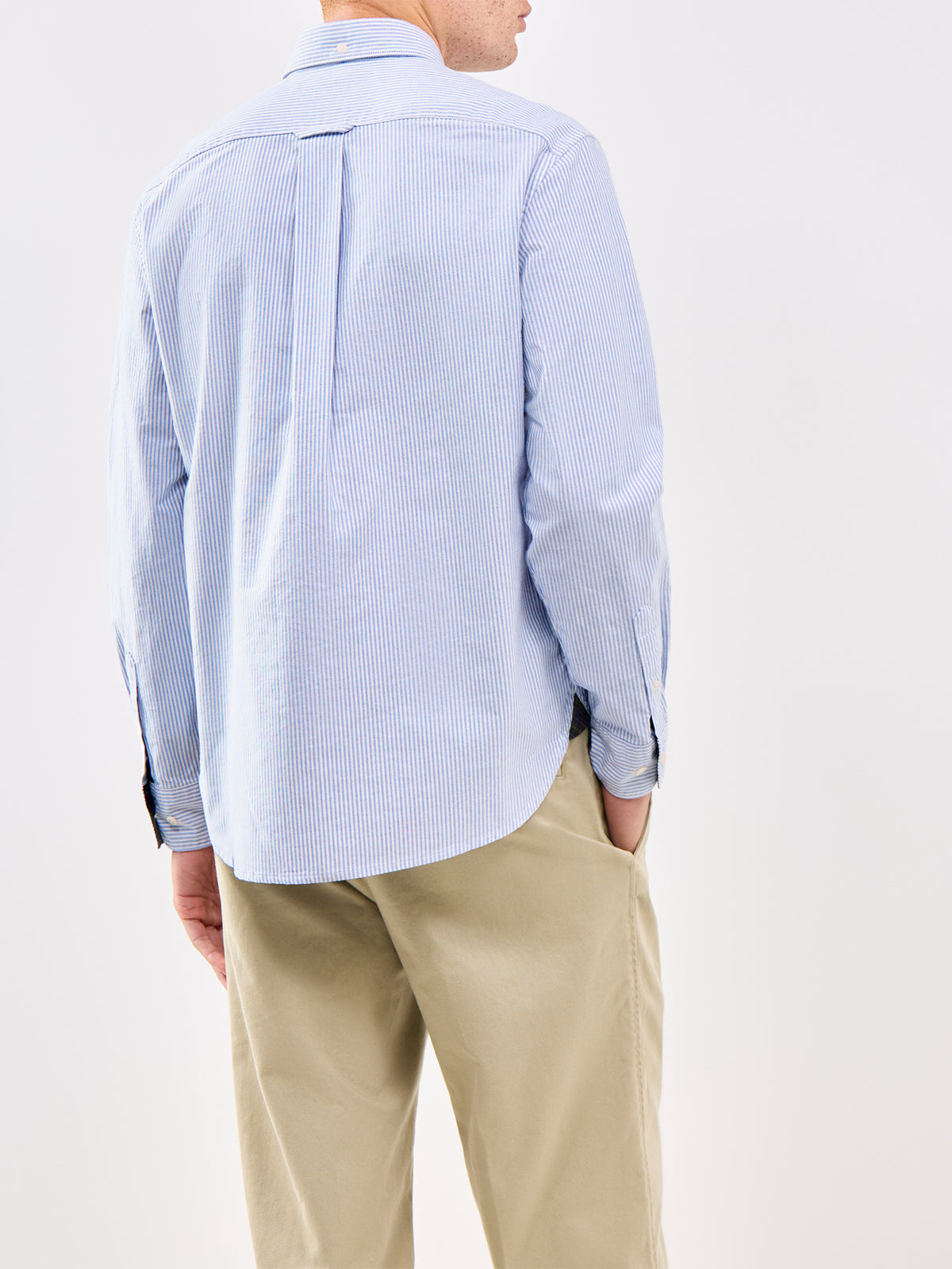 Authentic Striped Oxford Long Sleeve Shirt Blue