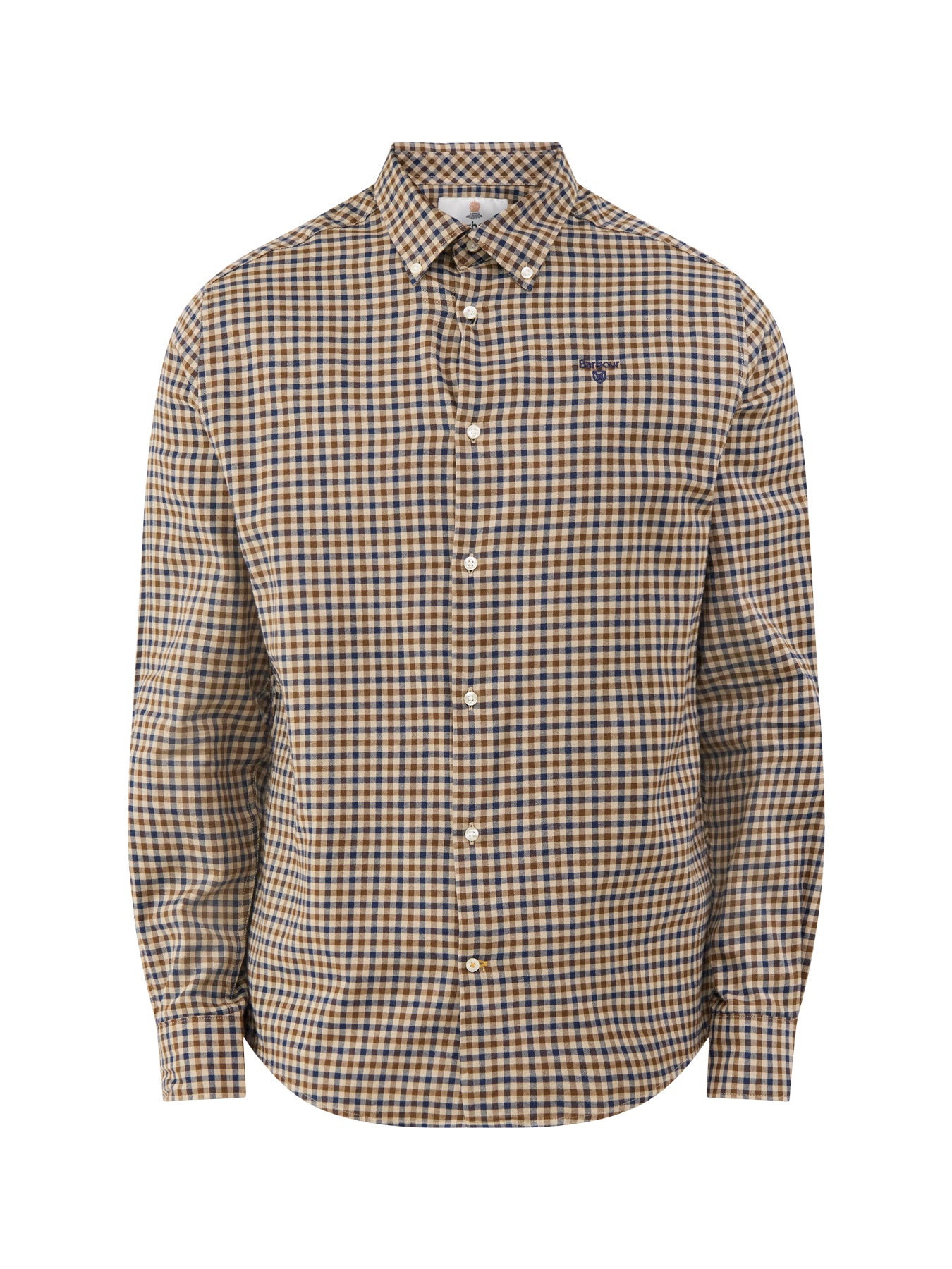 Barbour Finkle Tailored Gingham Shirt Beige