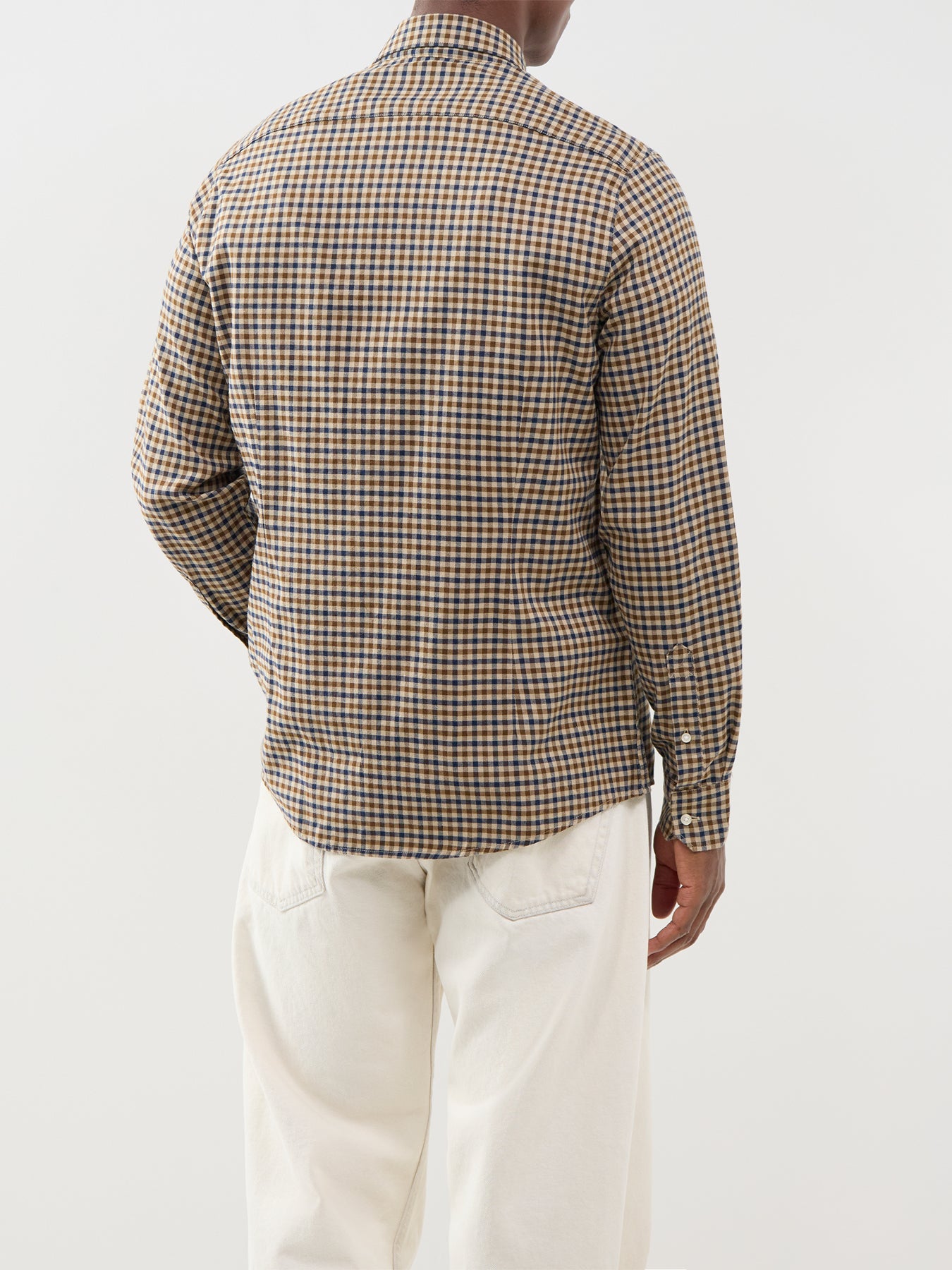 Barbour Finkle Tailored Gingham Shirt Beige