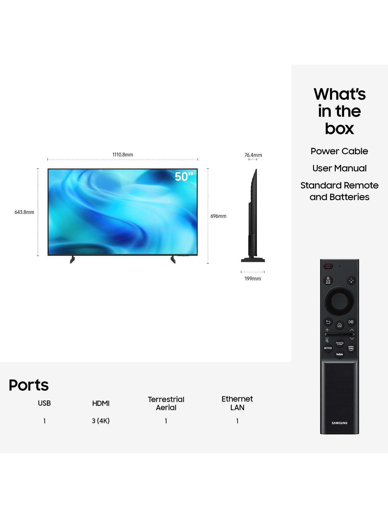 M70H 50 Inch Mini LED 4K Vision AI Smart TV 2026