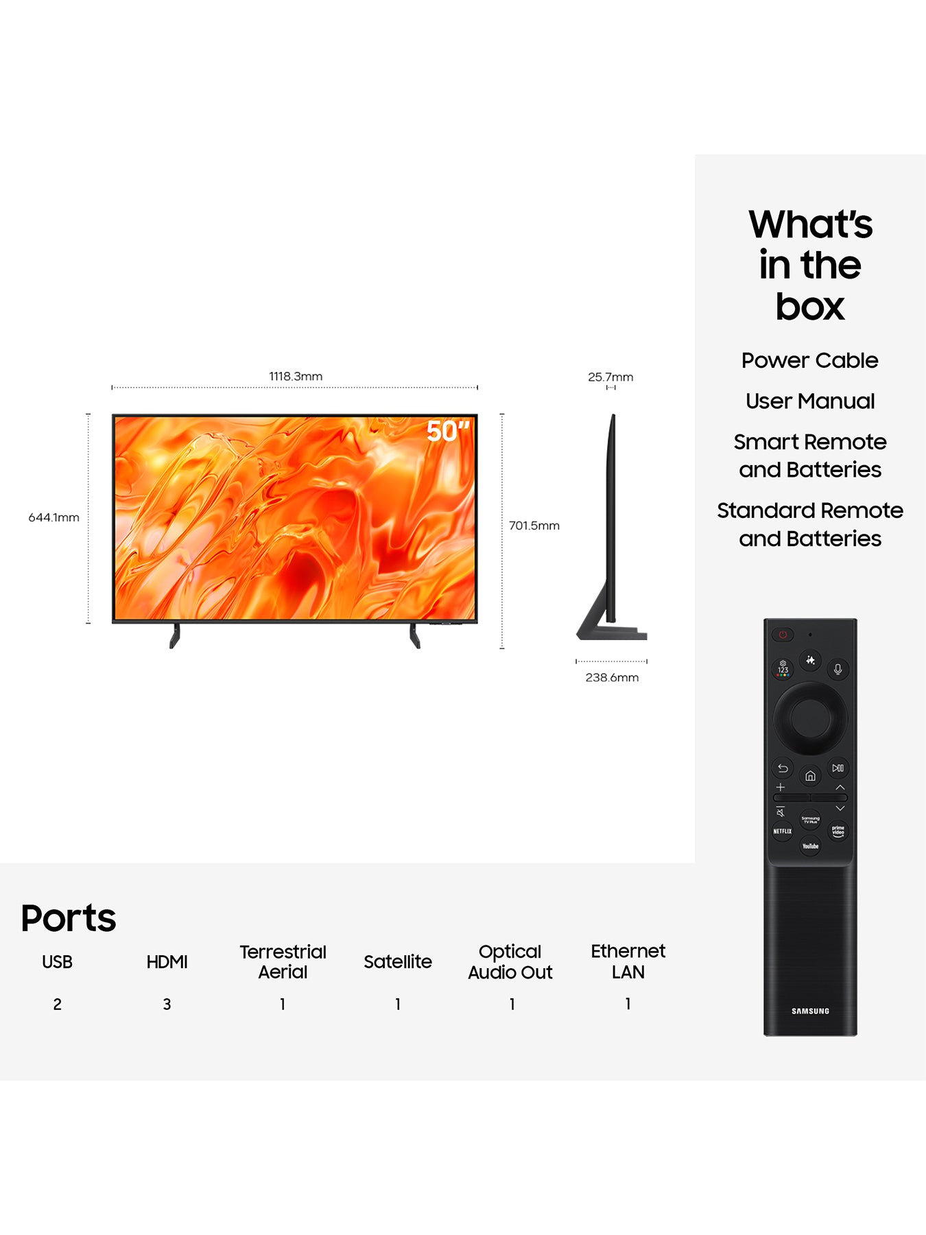 QN73H 50-Inch QLED 4K Vision AI Smart TV 2026