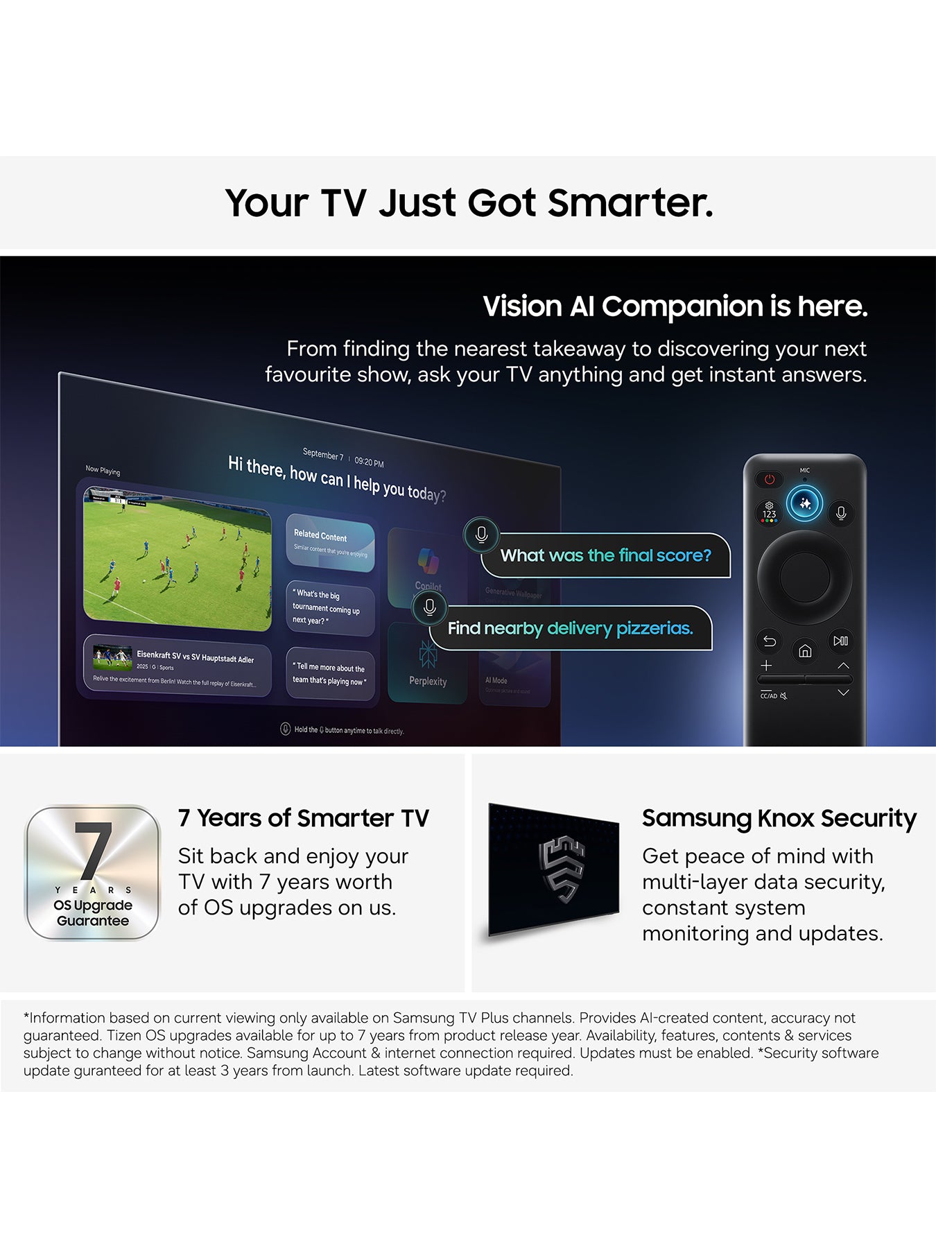 QN73H 50-Inch QLED 4K Vision AI Smart TV 2026