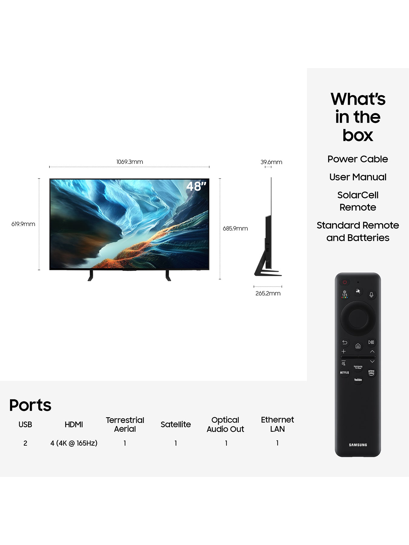 S90H 48 Inch OLED Glare Free Vision AI Smart TV 2026
