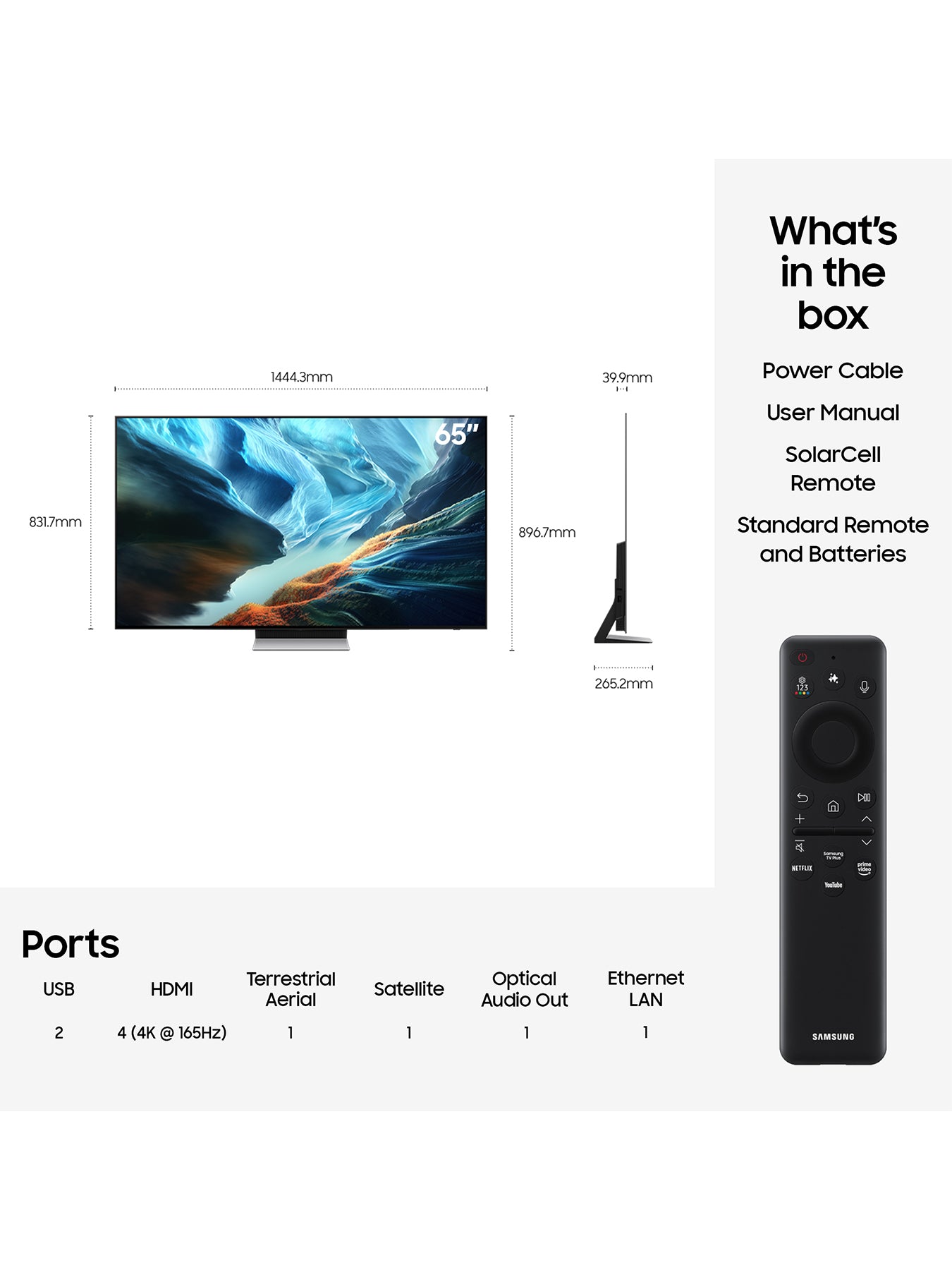 S90H 65 Inch OLED Glare Free Vision AI Smart TV 2026