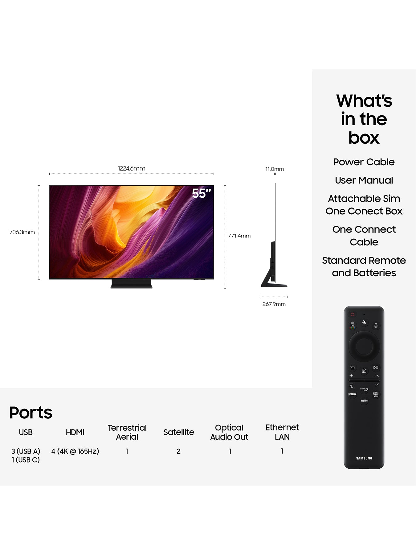 S95H 55 Inch OLED Glare Free Vision AI Smart TV 2026