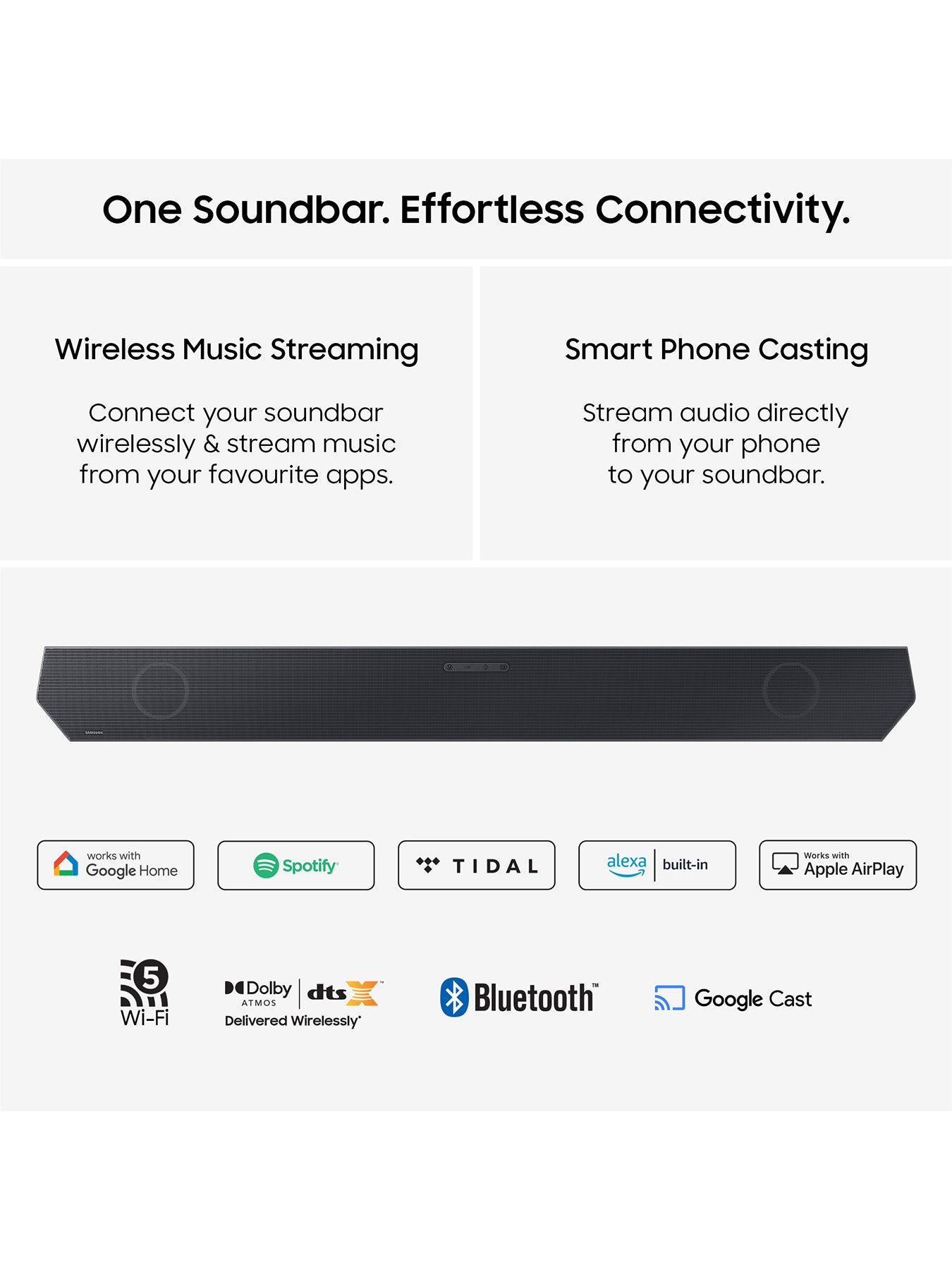 Q600H 3.1.2 Channel Dolby Atmos Soundbar with Wireless Subwoofer