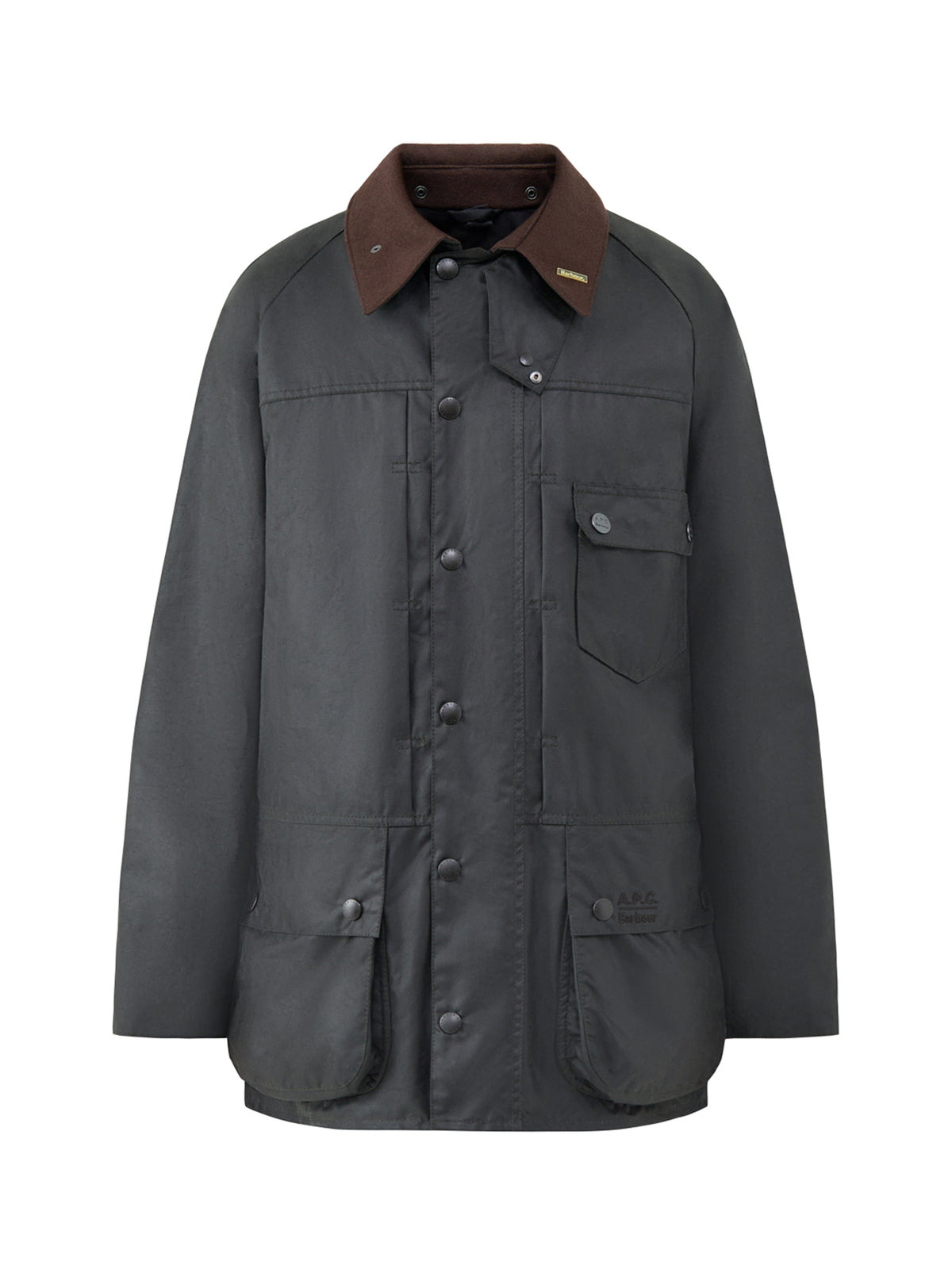 Barbour x APC Beaufort Waxed Cotton Jacket - Dark Sage