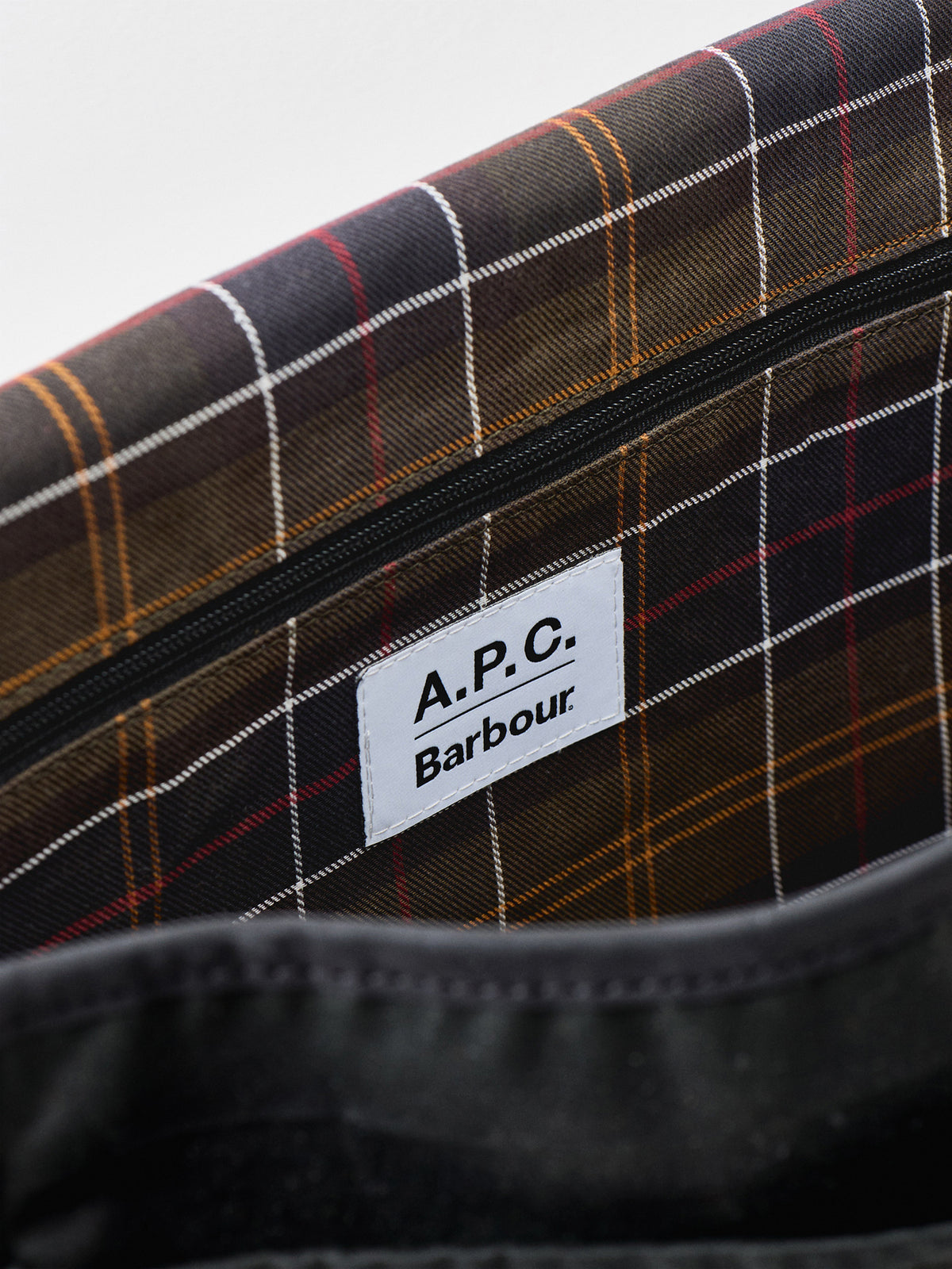 Barbour x APC Waxed Cotton Tarras Bag - Dark Sage