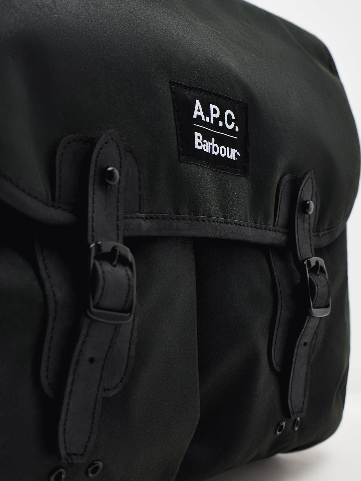 Barbour x APC Waxed Cotton Tarras Bag - Dark Sage