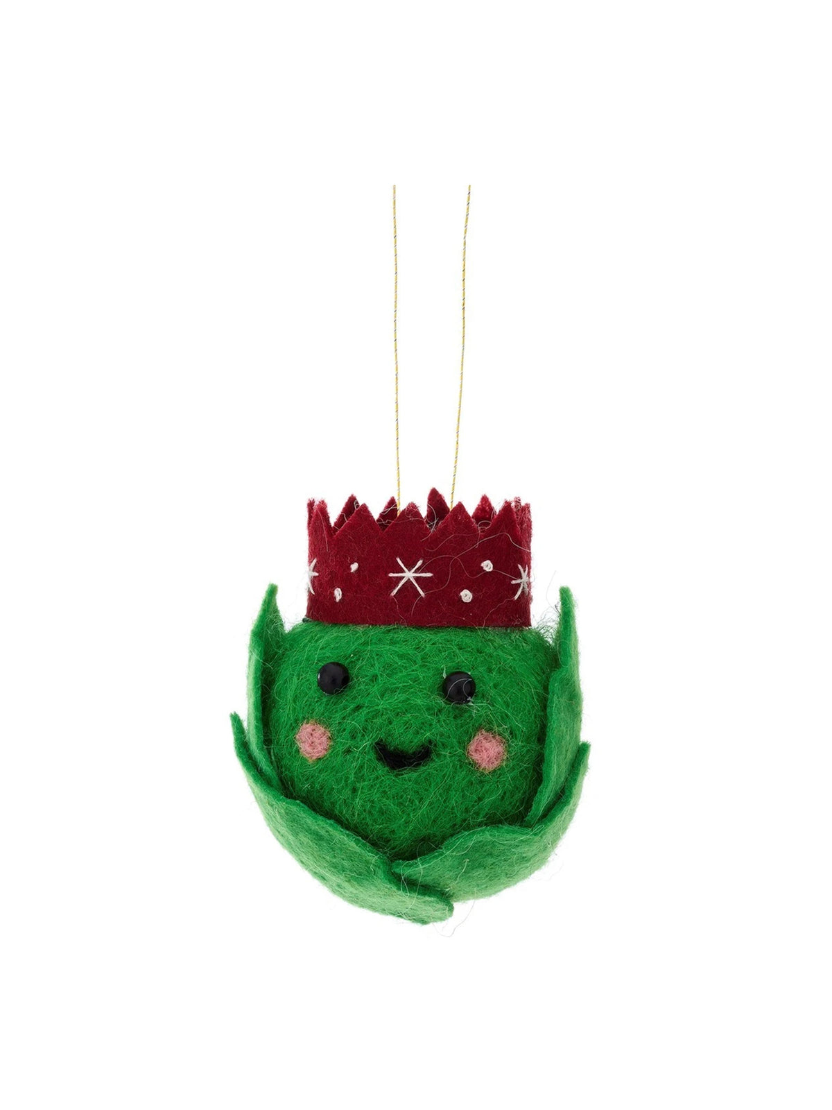 Brussels Sprout Felt Christmas Hanging Decoration