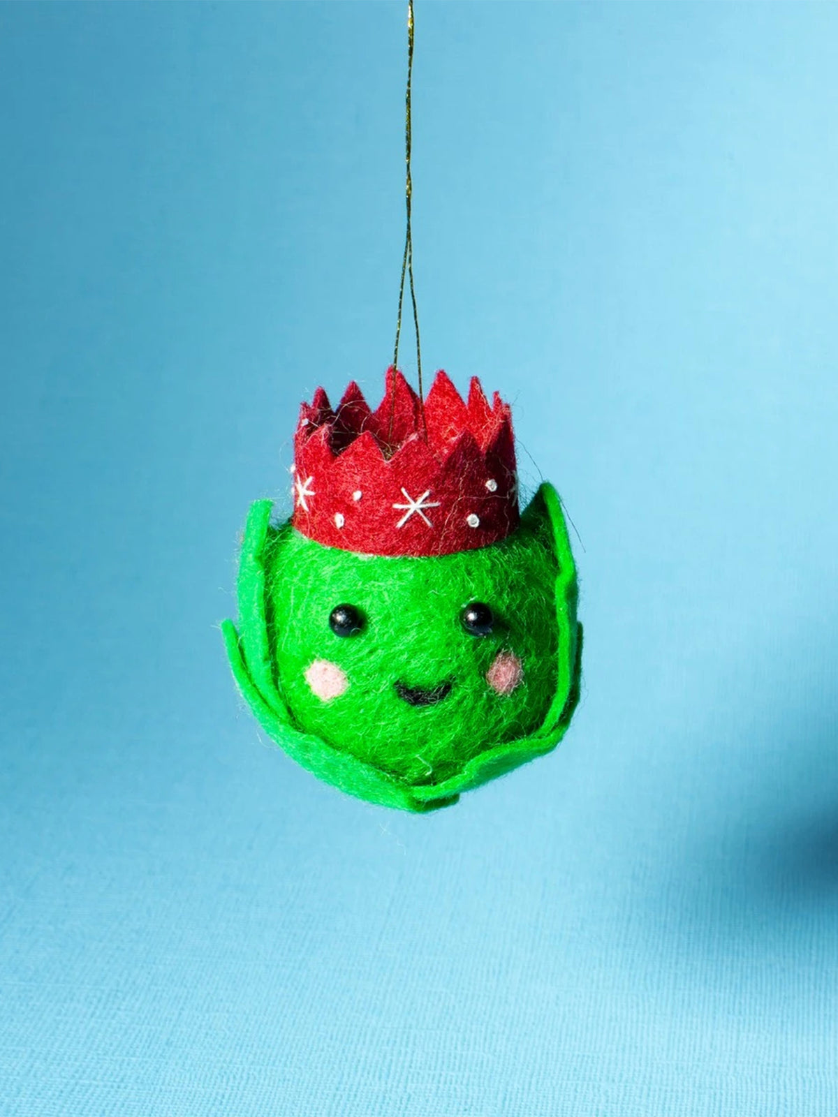 Brussels Sprout Felt Christmas Hanging Decoration