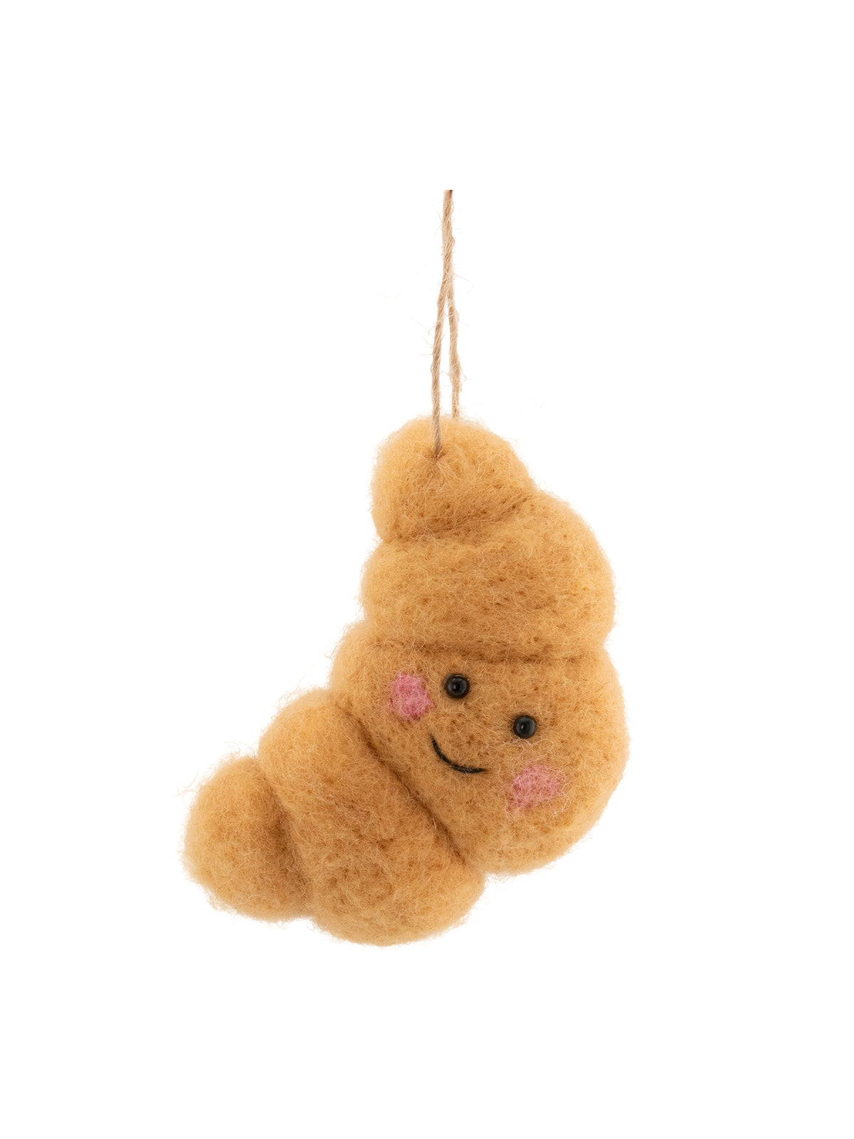 Croissant With Face Felt Hanging Decoration