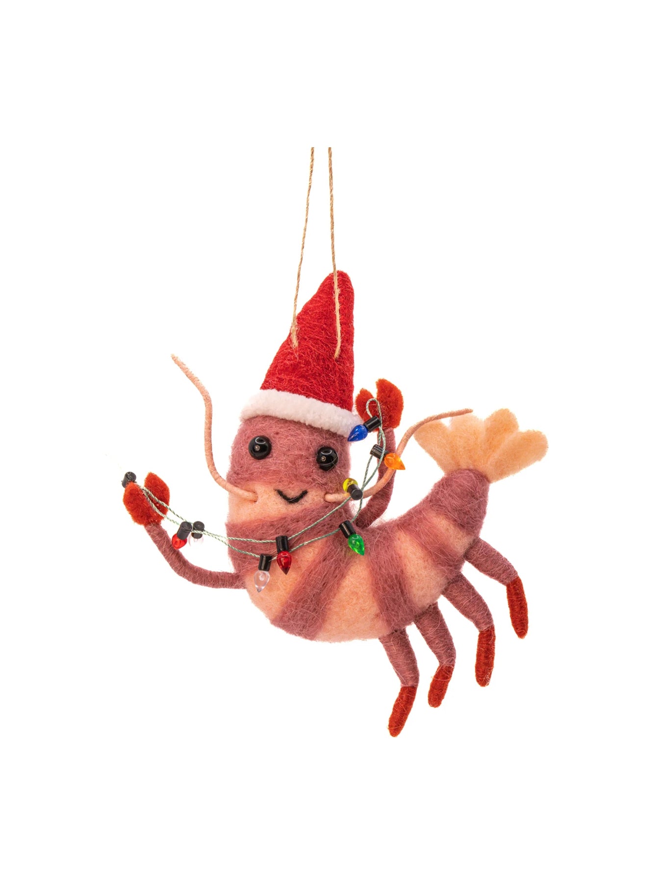 Christmas Party Prawn Felt Hanging Decoration