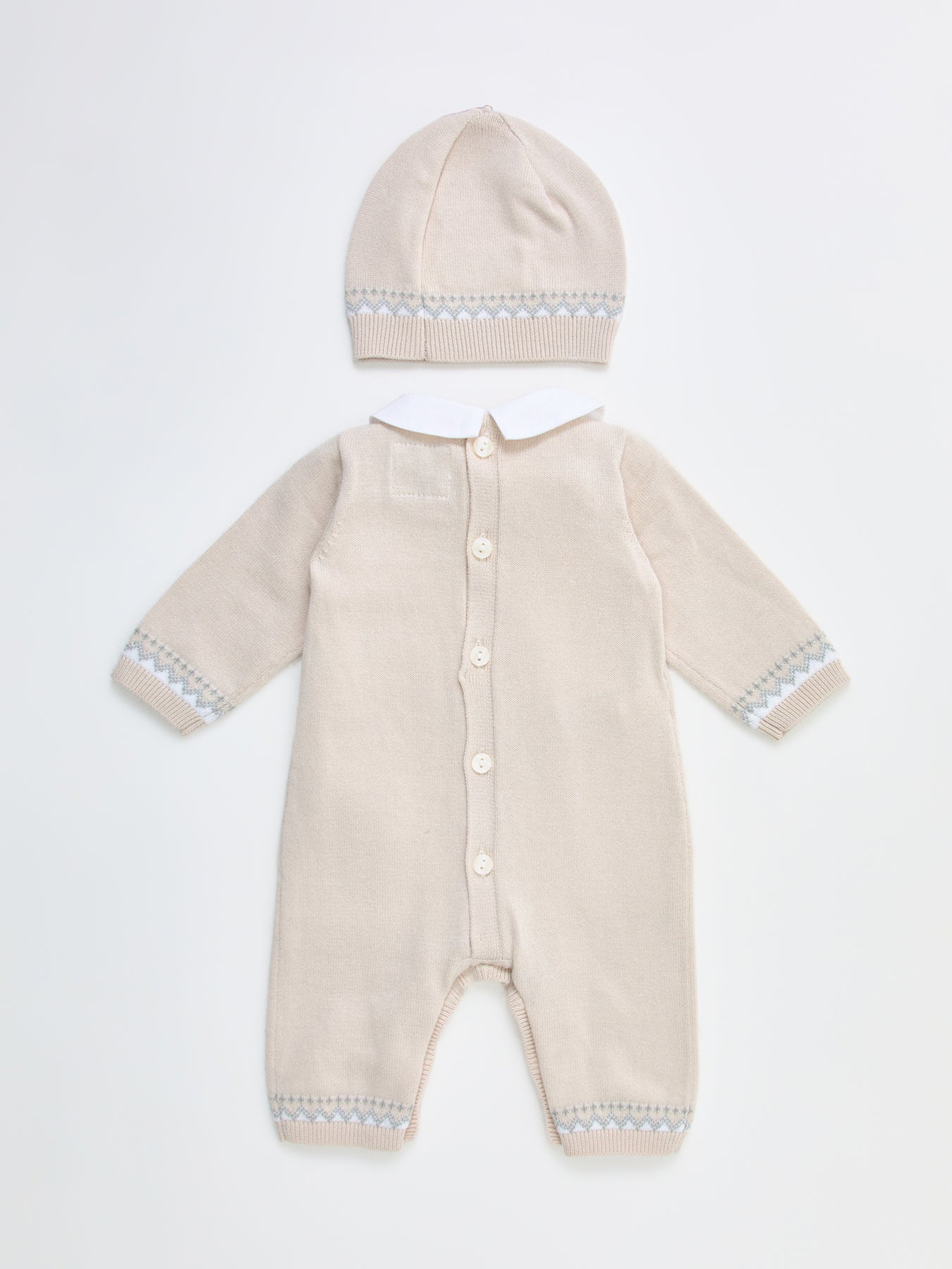 Milo Teddy Knitted All-In-One & Hat Set