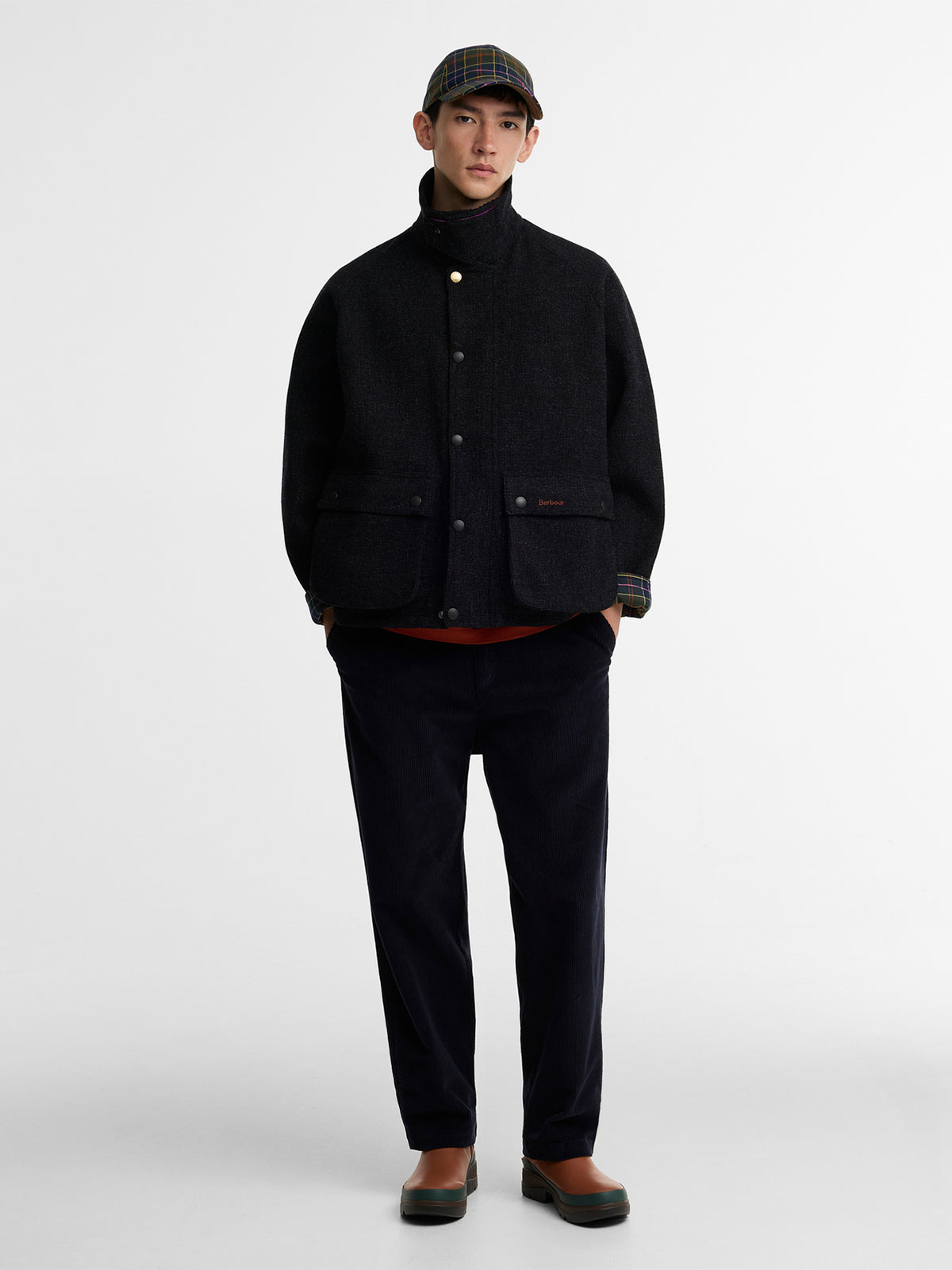 Barbour X Paul Smith Transport Wool Jacket - Charcoal