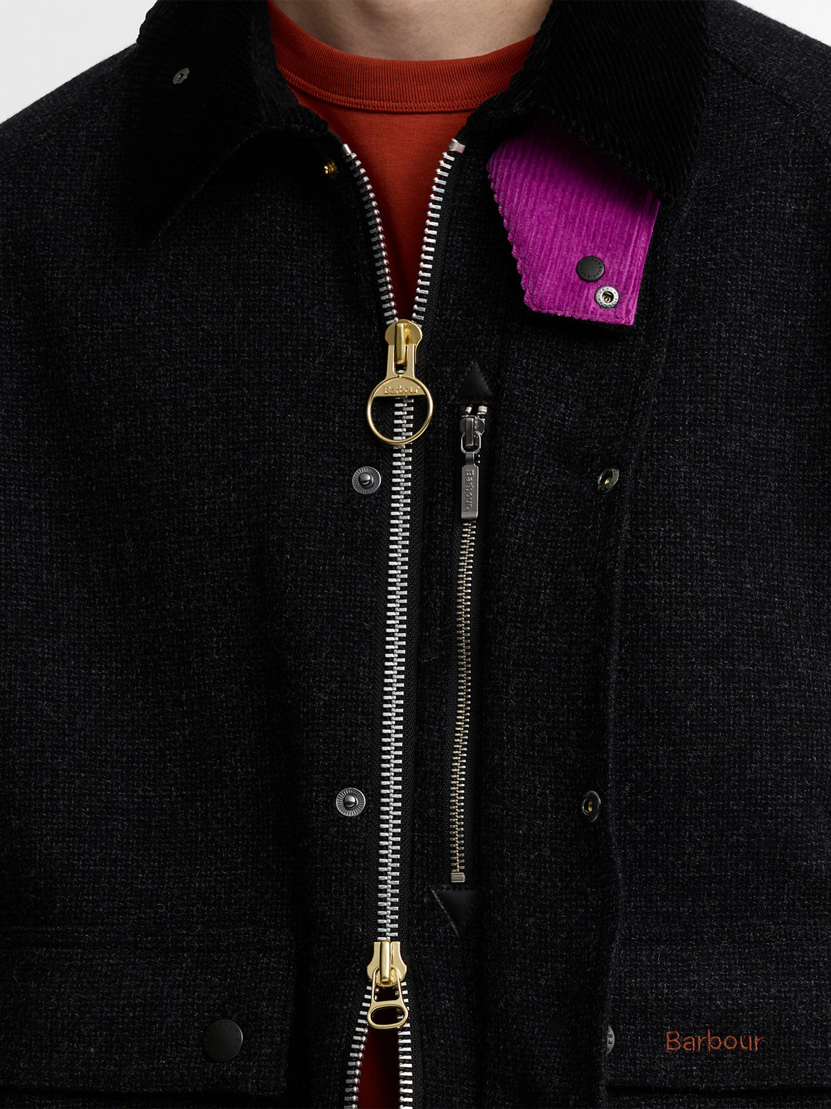 Barbour X Paul Smith Transport Wool Jacket - Charcoal