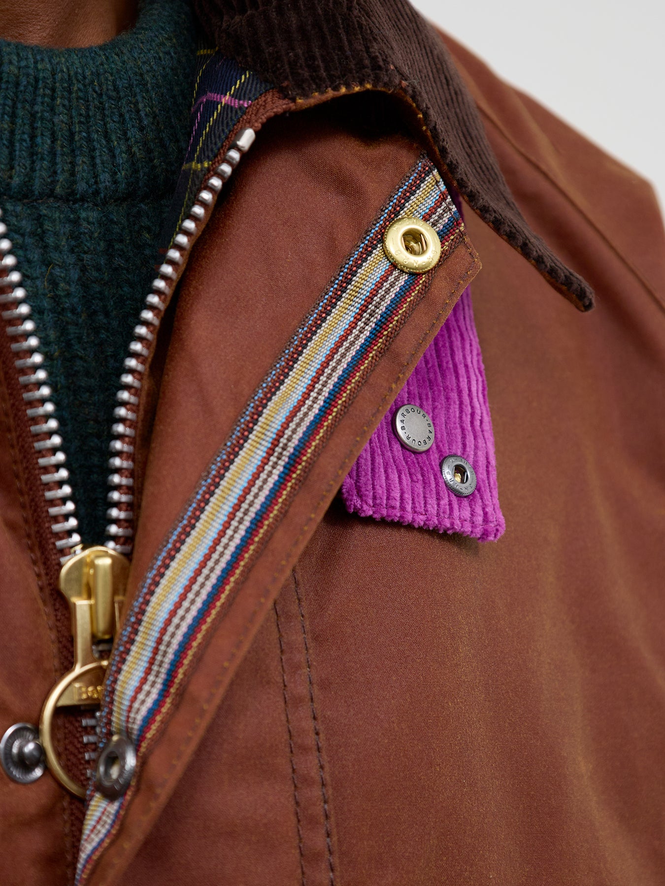 Barbour X Paul Smith Key Transport Wax Jacket