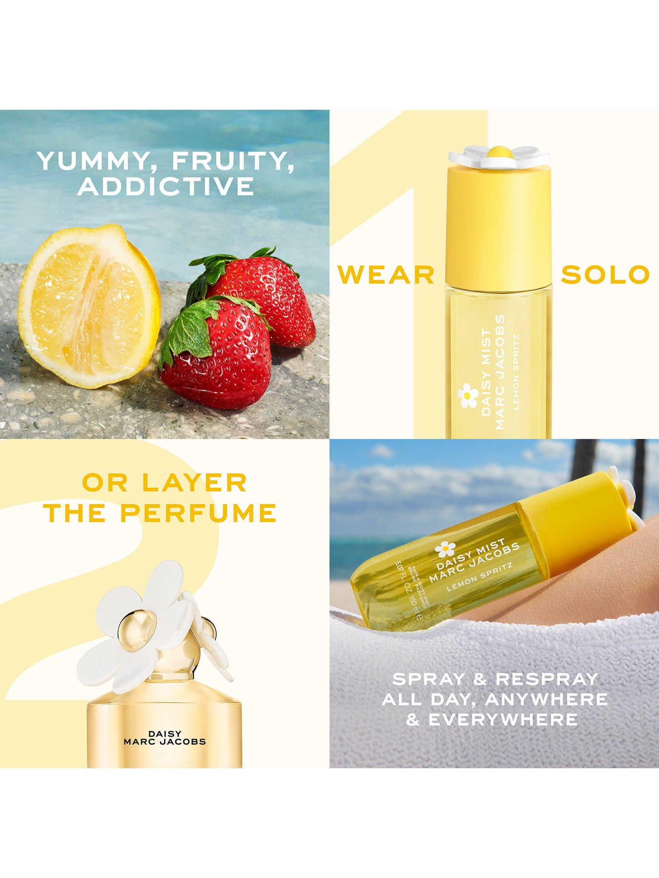 Daisy Lemon Spritz Hair & Body Mist 150ml