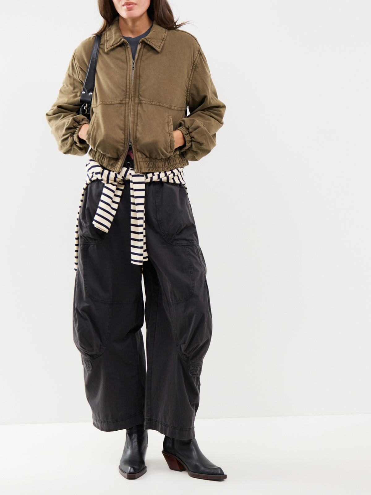Cotton Birdie Washed Bomber Jacket