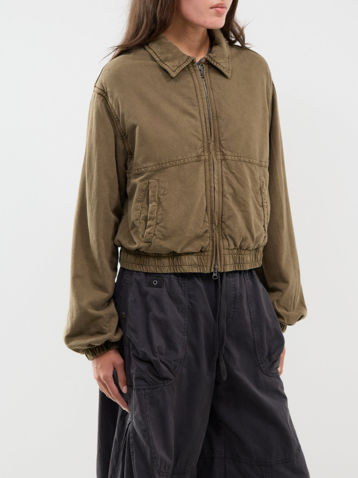 Cotton Birdie Washed Bomber Jacket