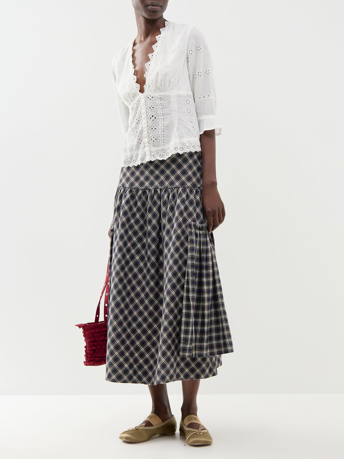 Salone Eyelet Cotton Top – Clean Ivory