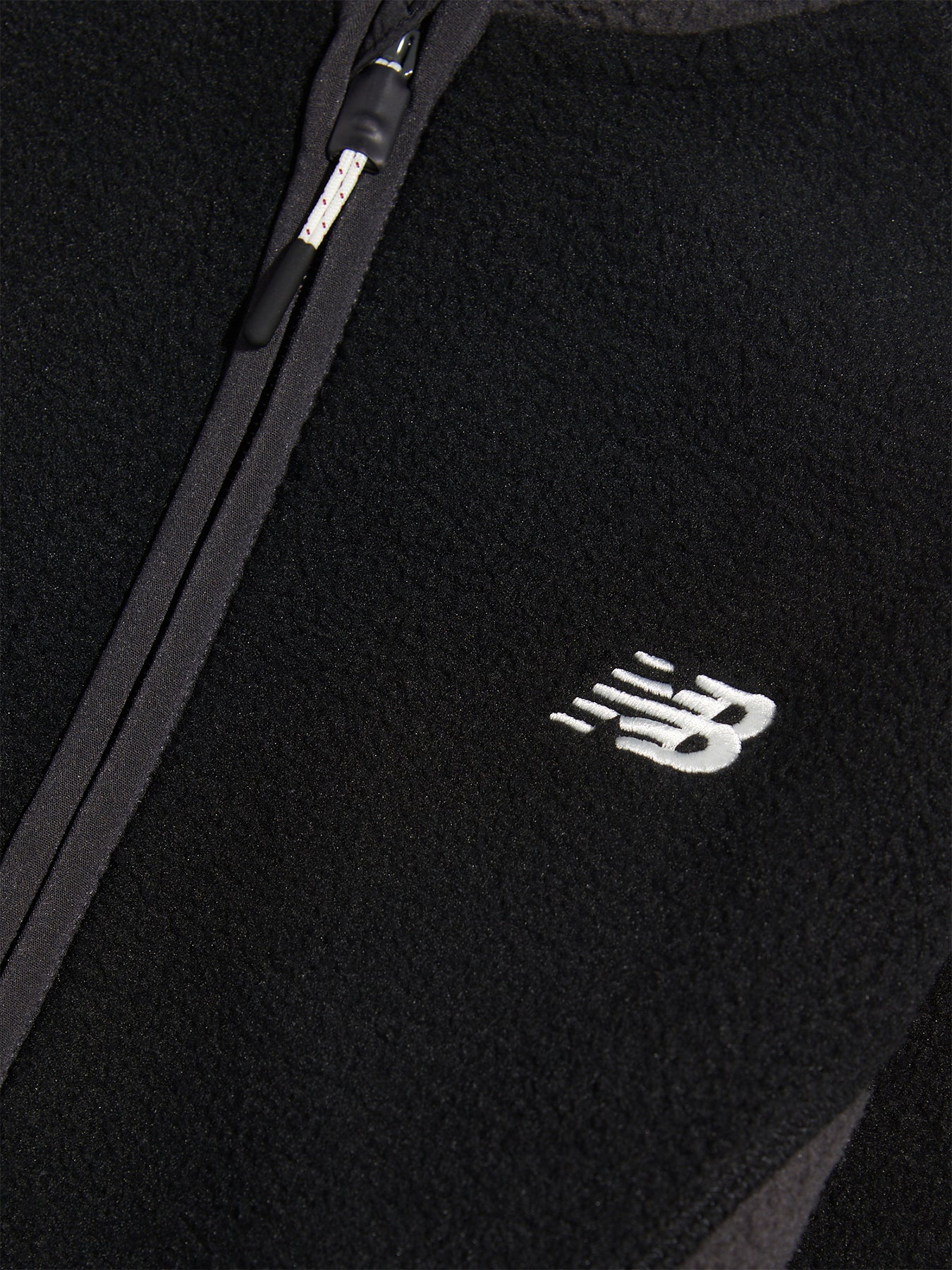 Borg Full-Zip Funnel Neck Jacket Black
