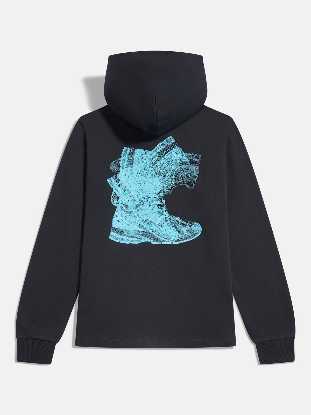 Boys' Long Run Cotton Graphic Hoodie - Caviar