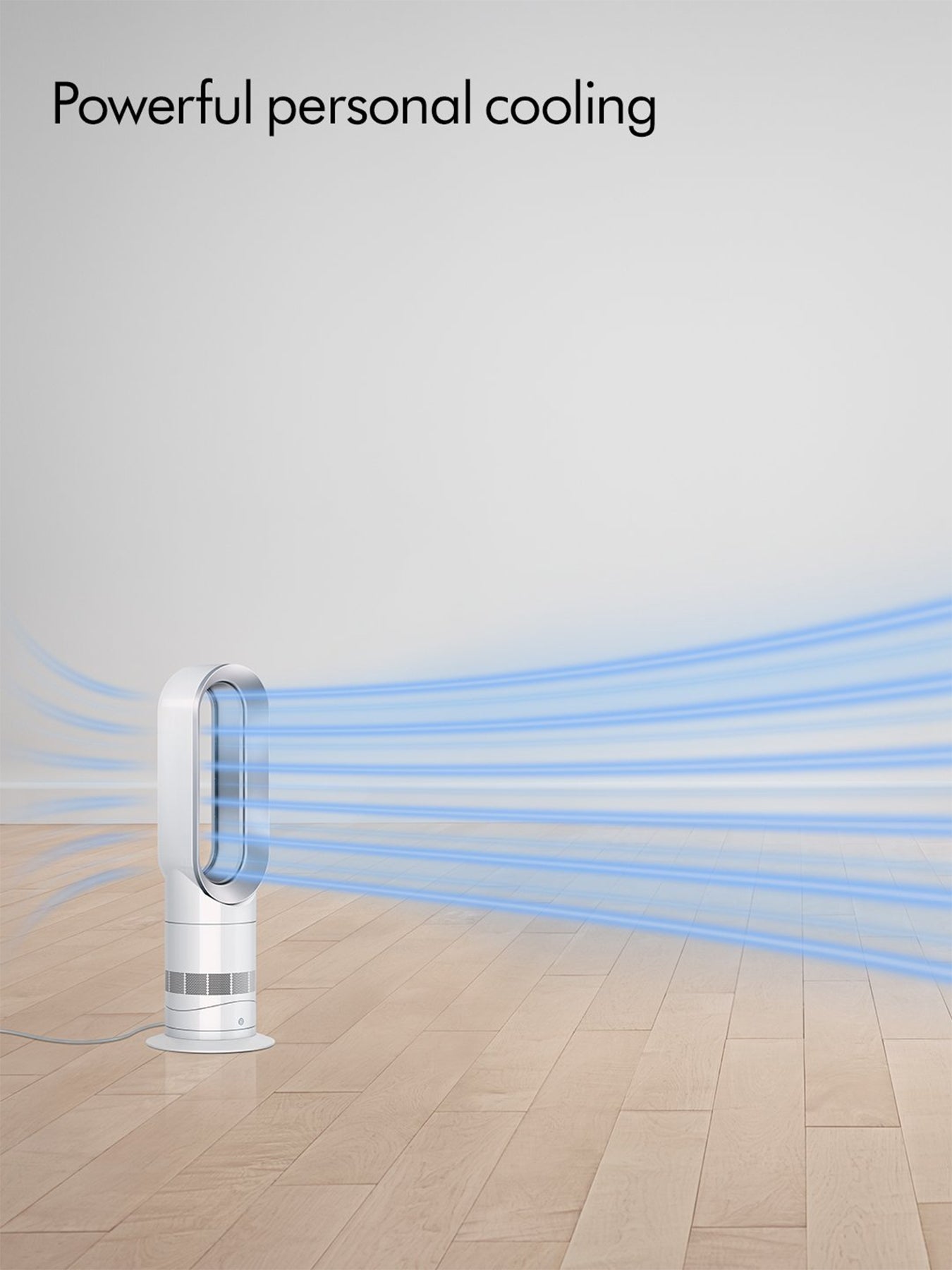 AM09 Hot + Cool Fan Heater White
