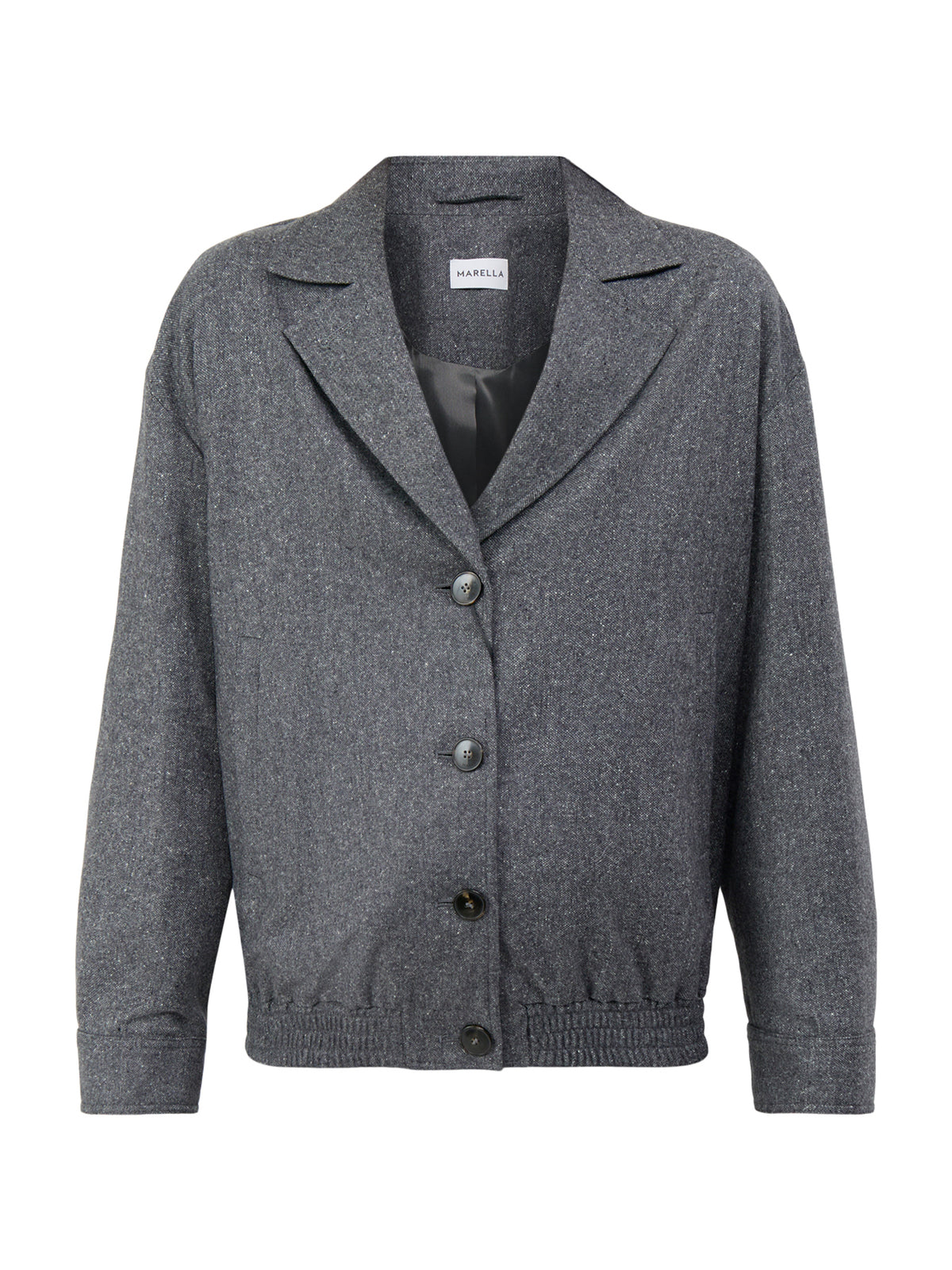 Alisso Wool Blend Shacket Grey Tweed