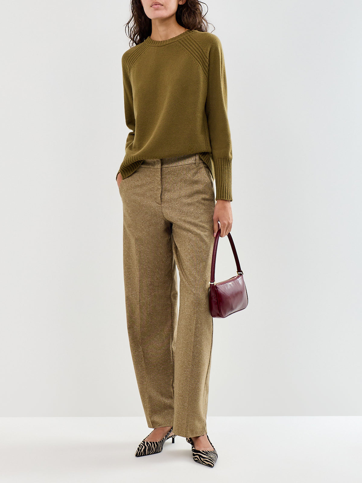 Women's Virgin Wool & Silk Blend Poggio Trousers
