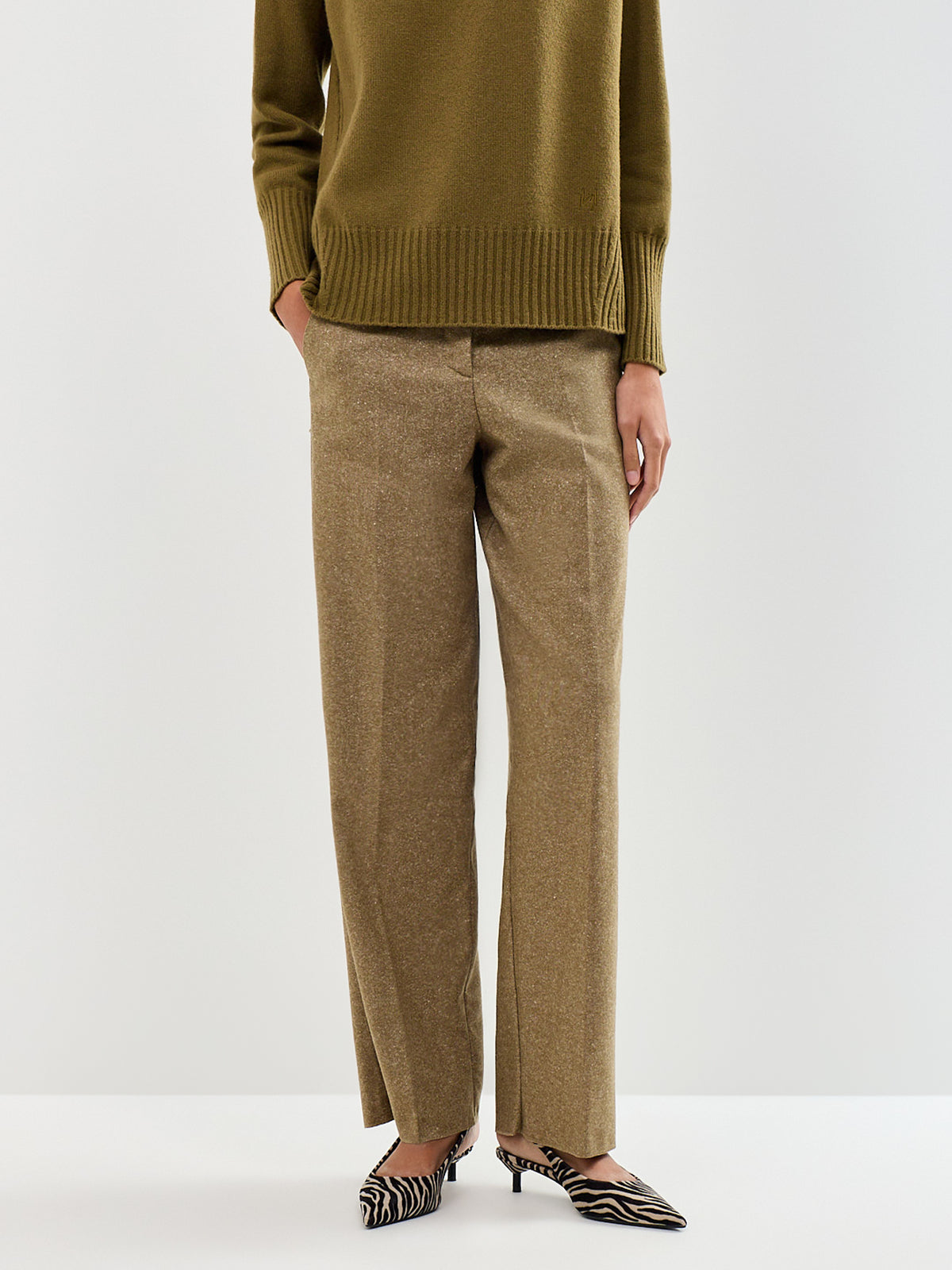 Women's Virgin Wool & Silk Blend Poggio Trousers