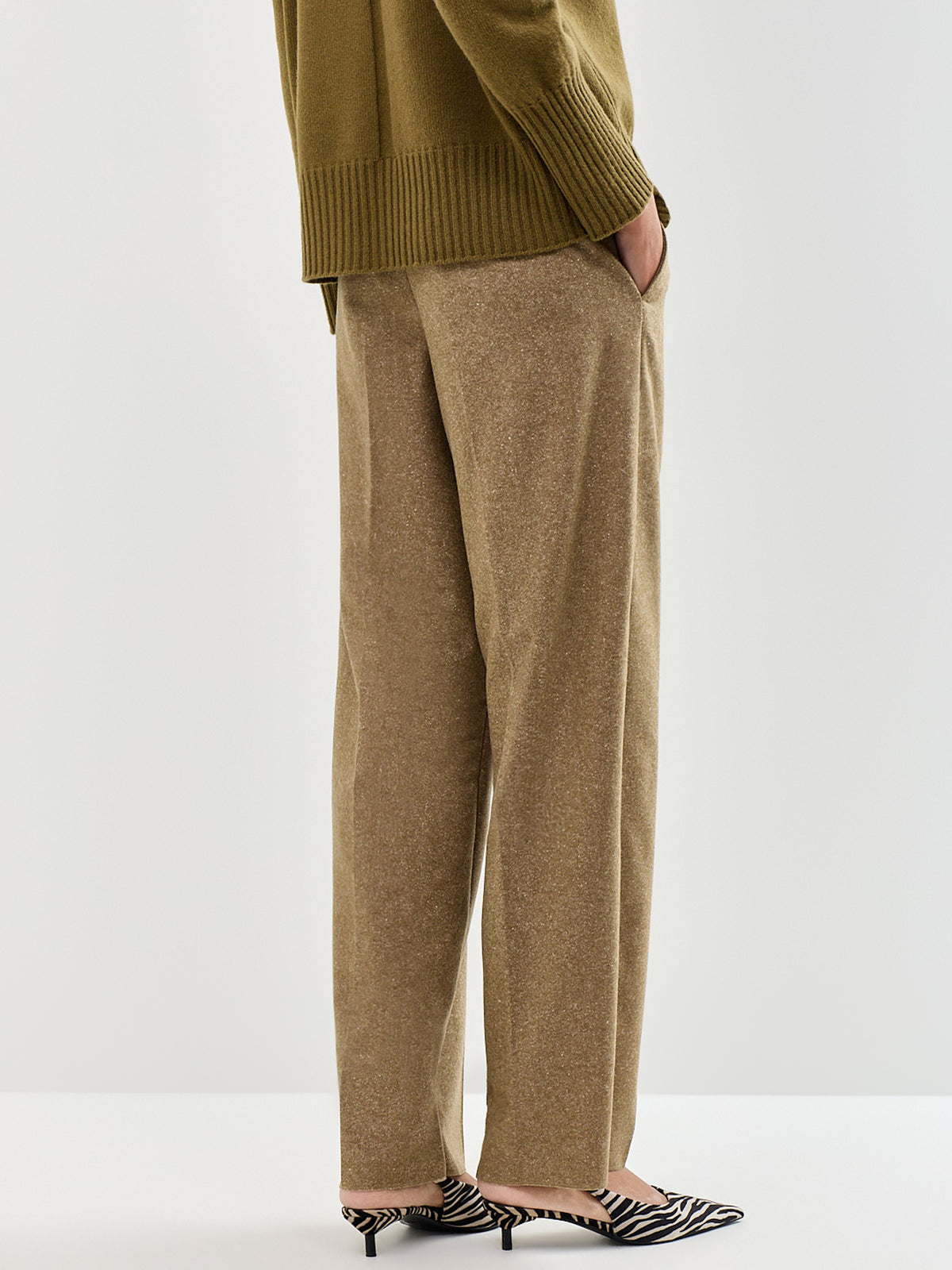 Women's Virgin Wool & Silk Blend Poggio Trousers