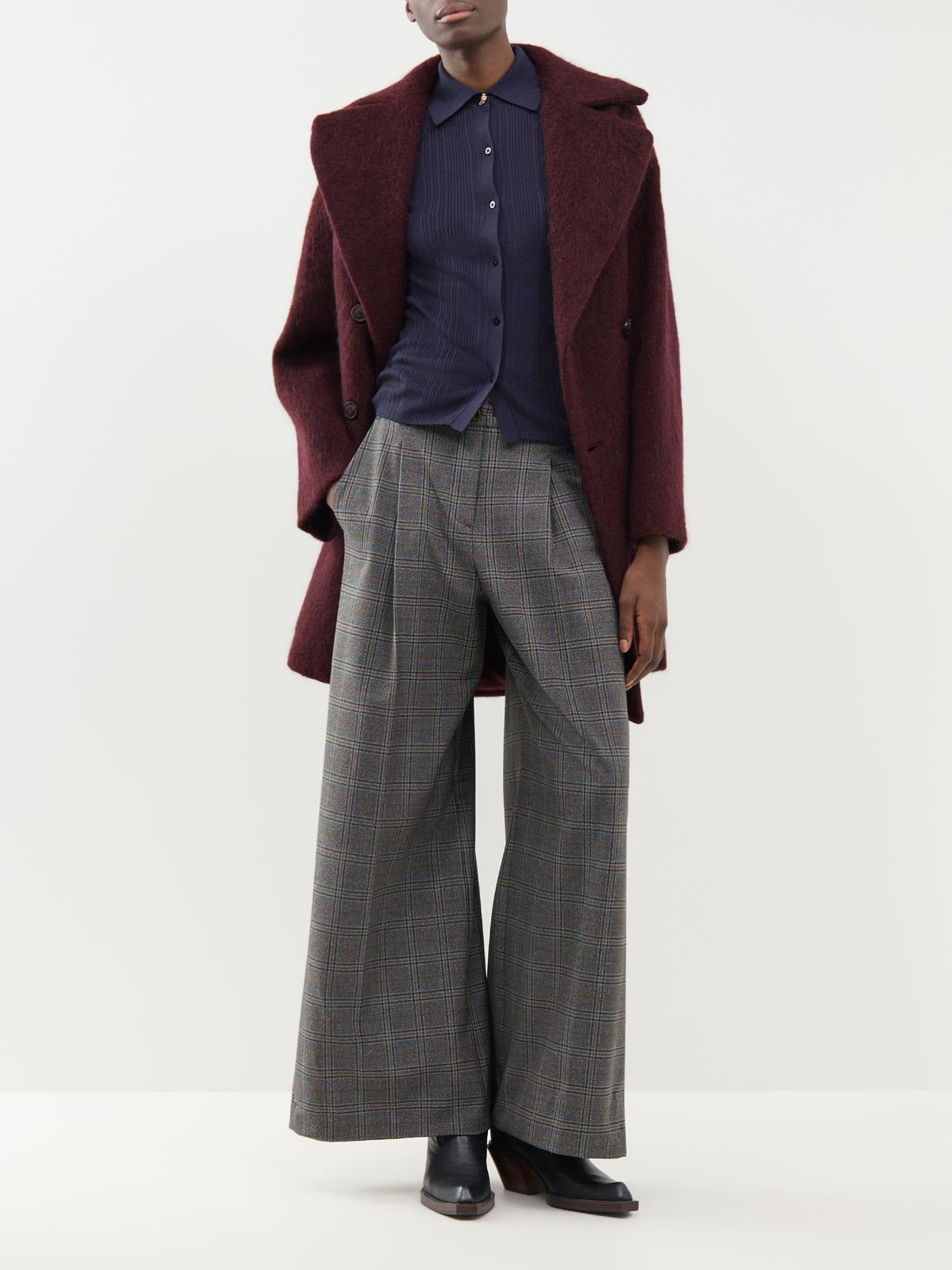 Lyocell & Wool Baco Cardigan - Navy