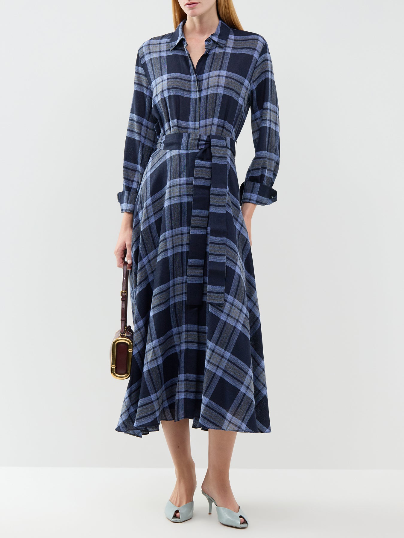 Utile Midi Shirt Dress Navy