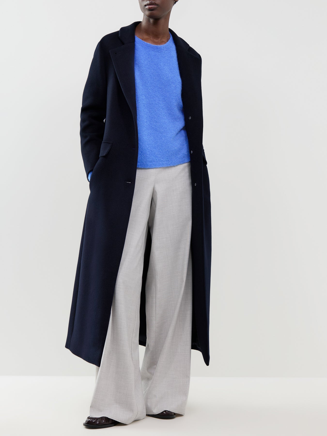 Alpaca & Wool Blend Giunco Sweater - Periwinkle Blue