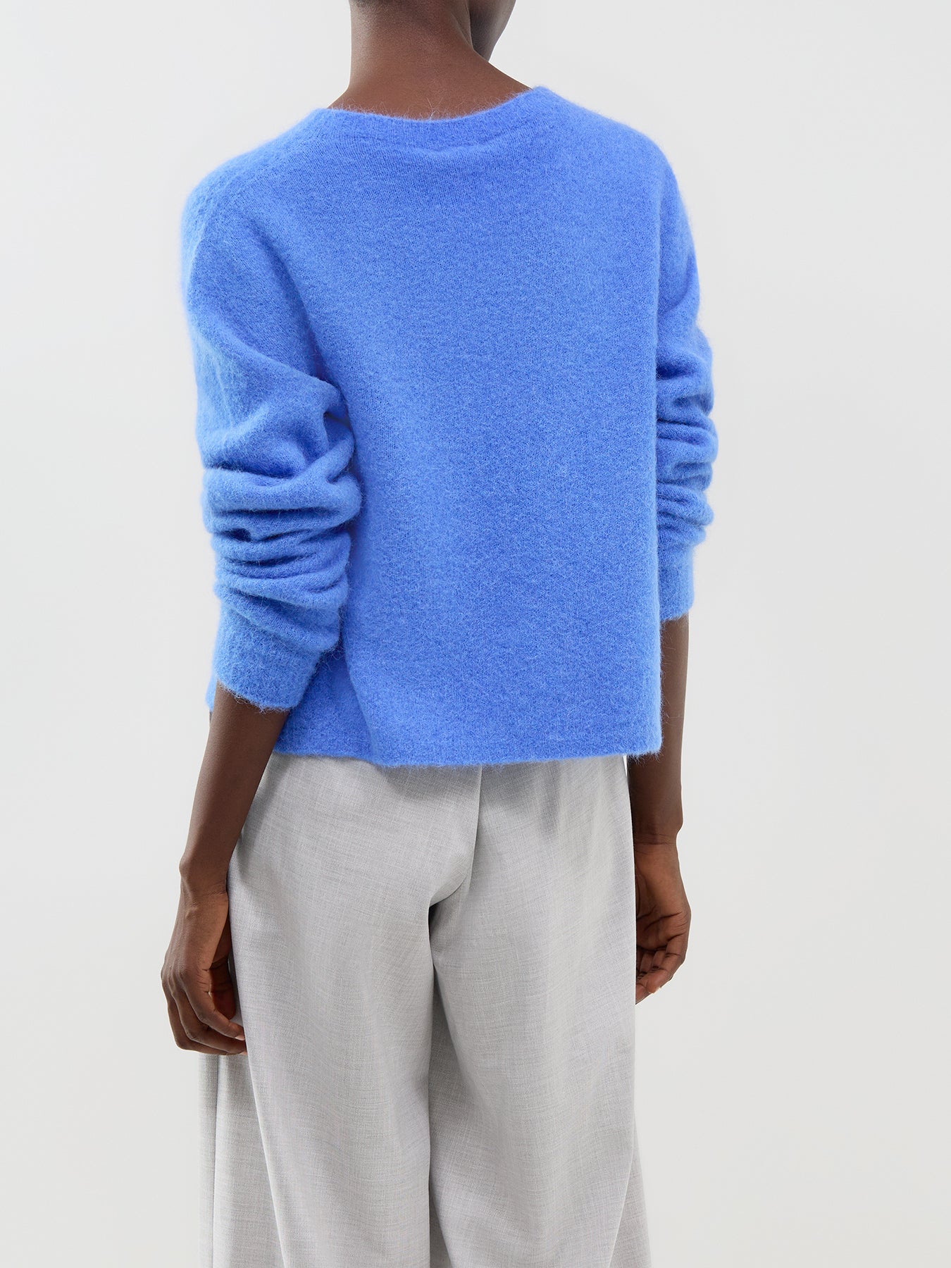 Alpaca & Wool Blend Giunco Sweater - Periwinkle Blue