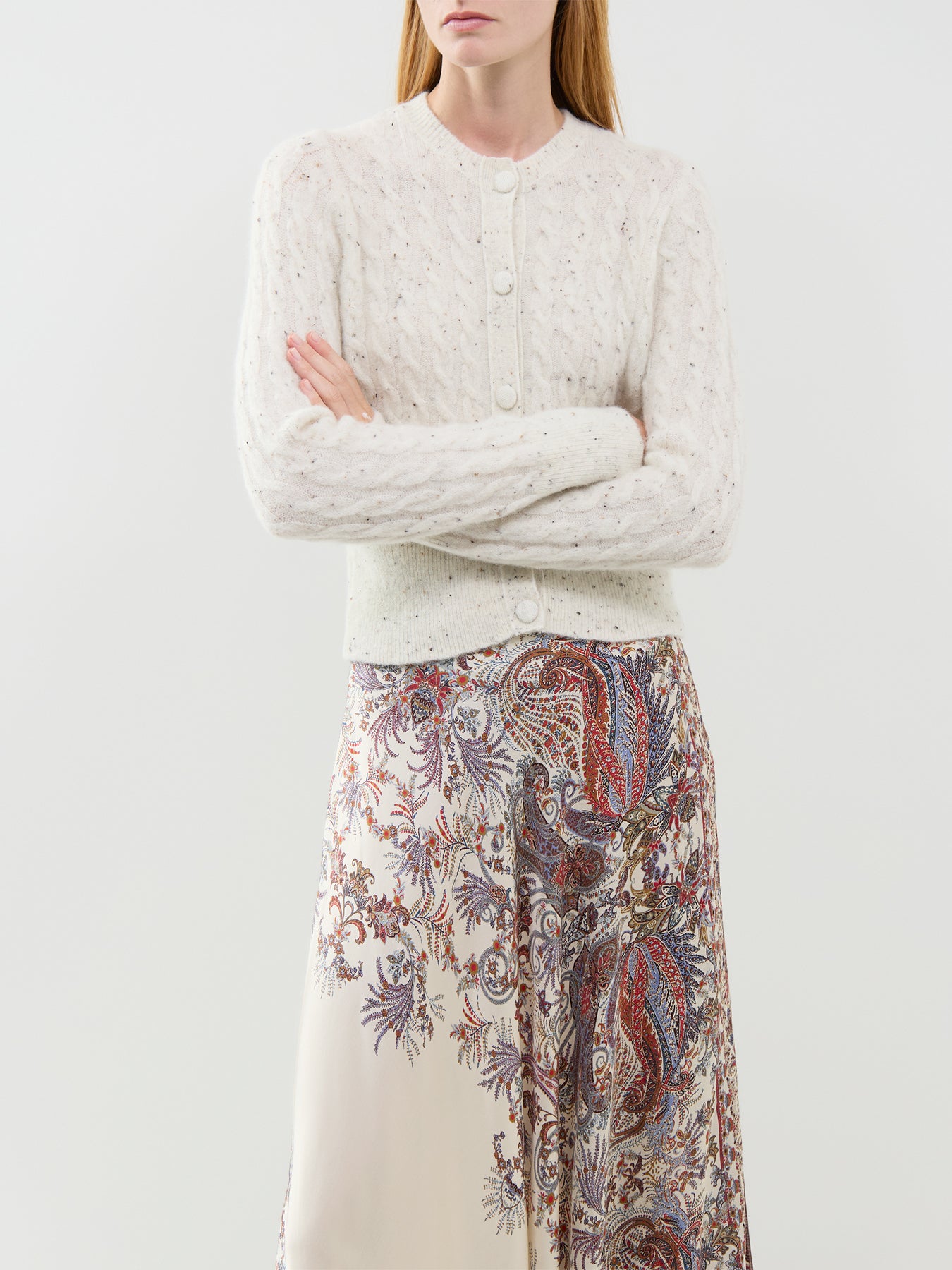 Certa Alpaca Blend Cardigan White