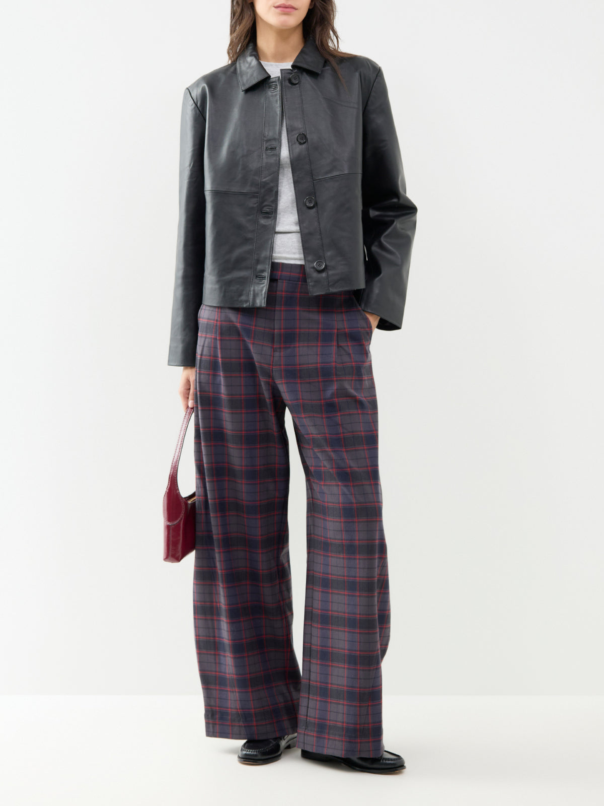 Evestina Short Leather Jacket