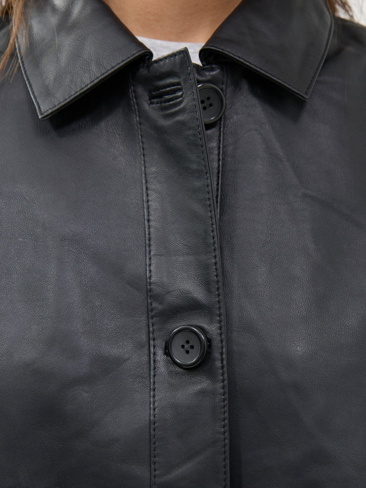Evestina Short Leather Jacket