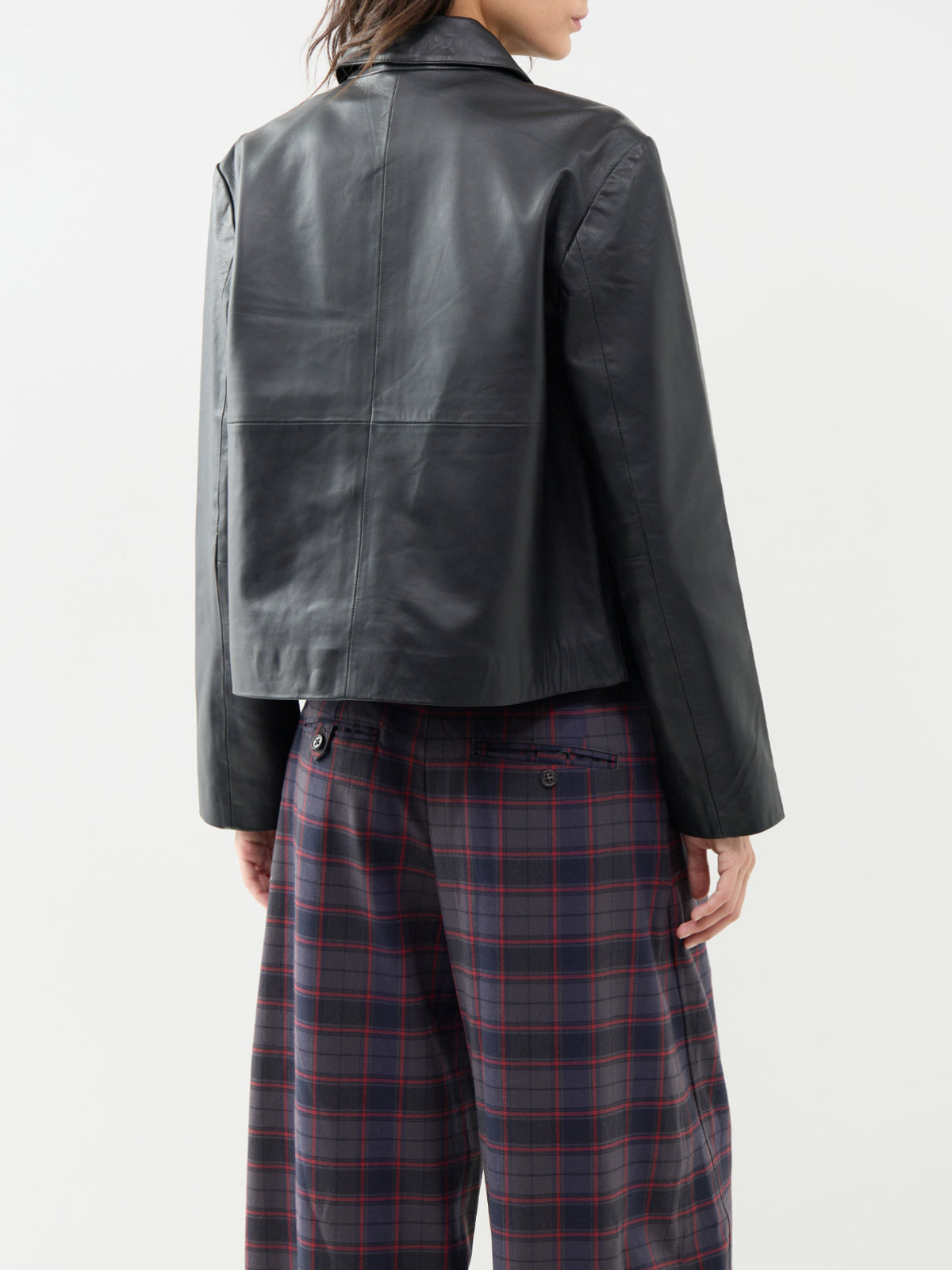 Evestina Short Leather Jacket