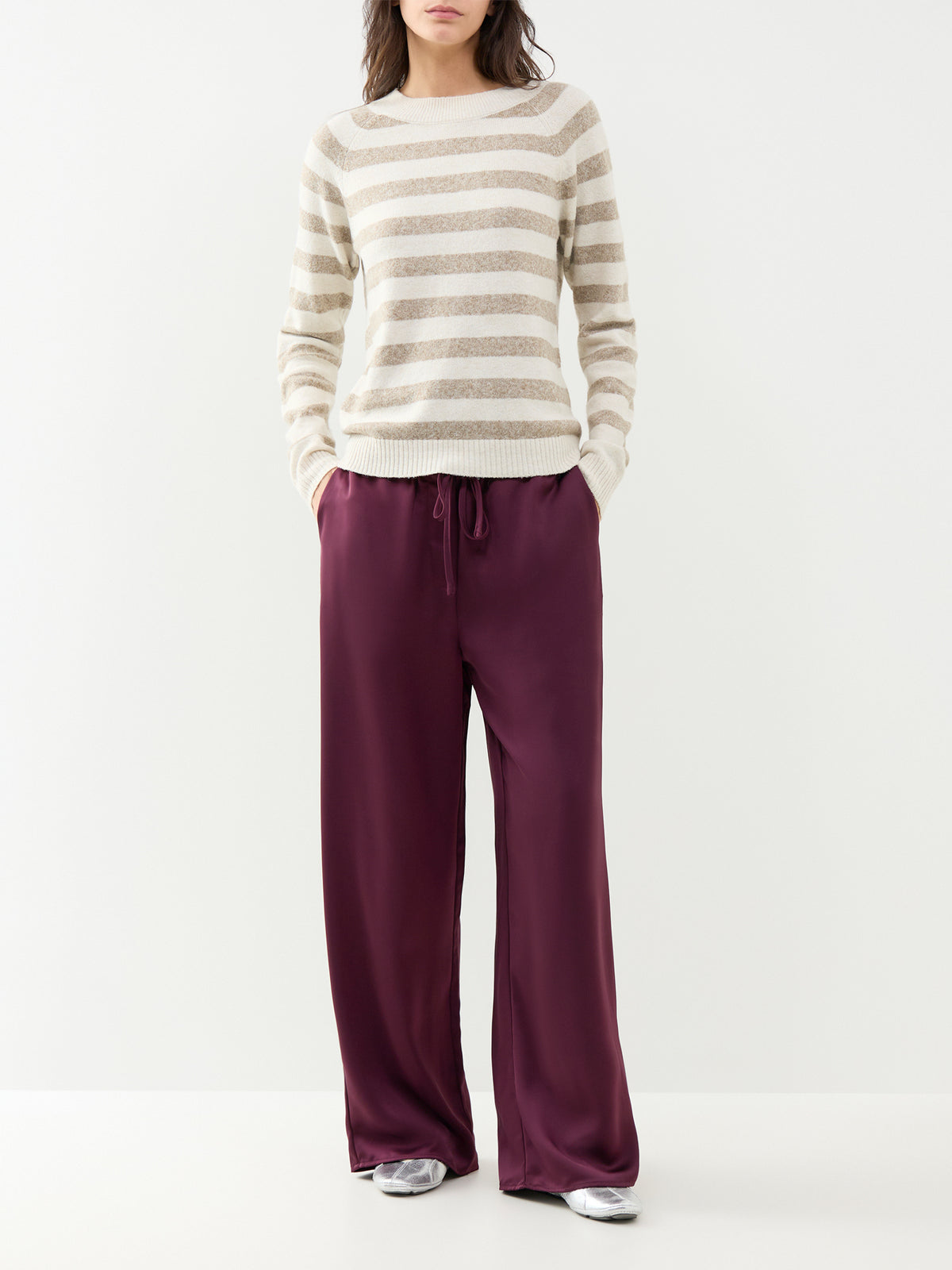 Doffy Long Sleeve Round Neck Top
