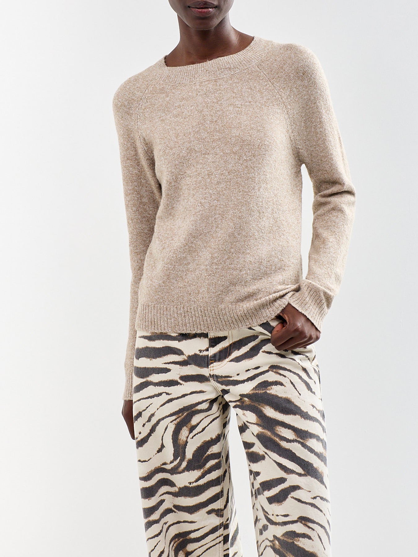 Doffy Recycled Polyester-Blend Blouse Beige